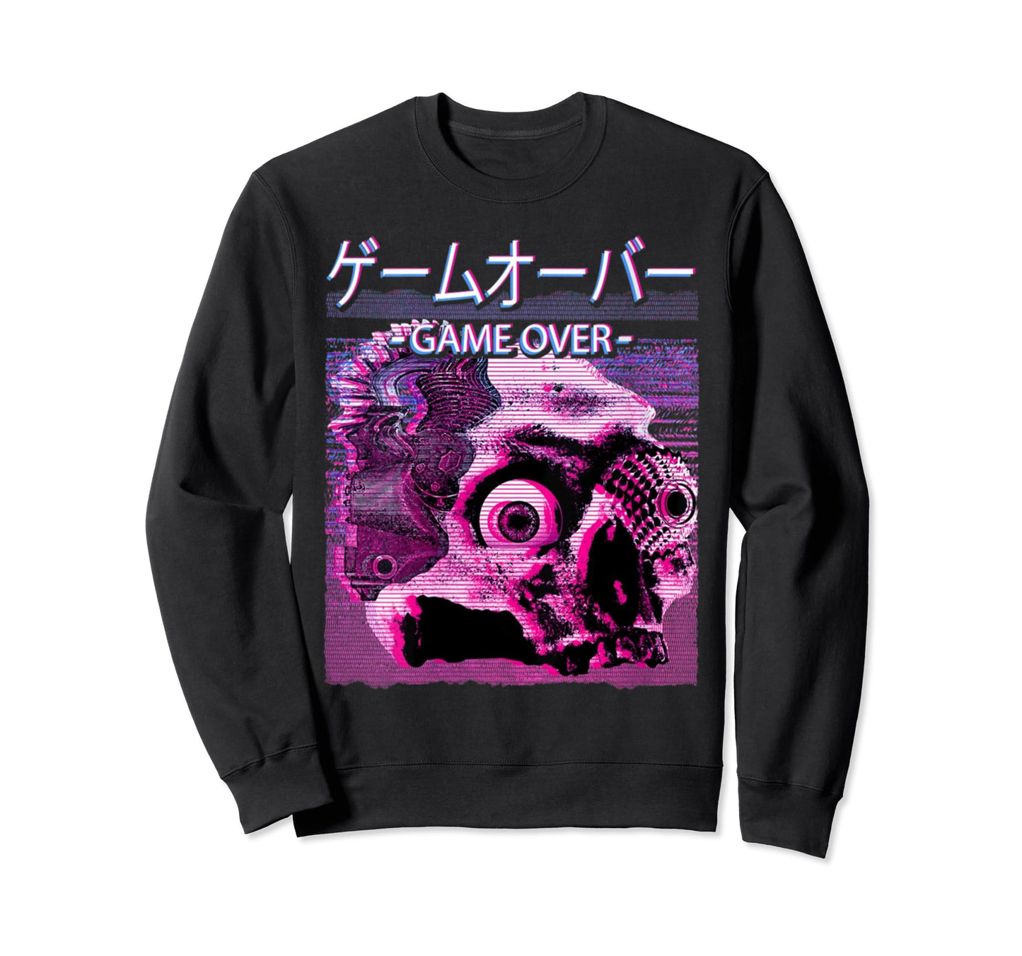 Japanese Game Over Vaporwave Sad Sweatshirt - Fun Novelty Design Unisex - T-Shirt, Sweatshirt, Hoodie