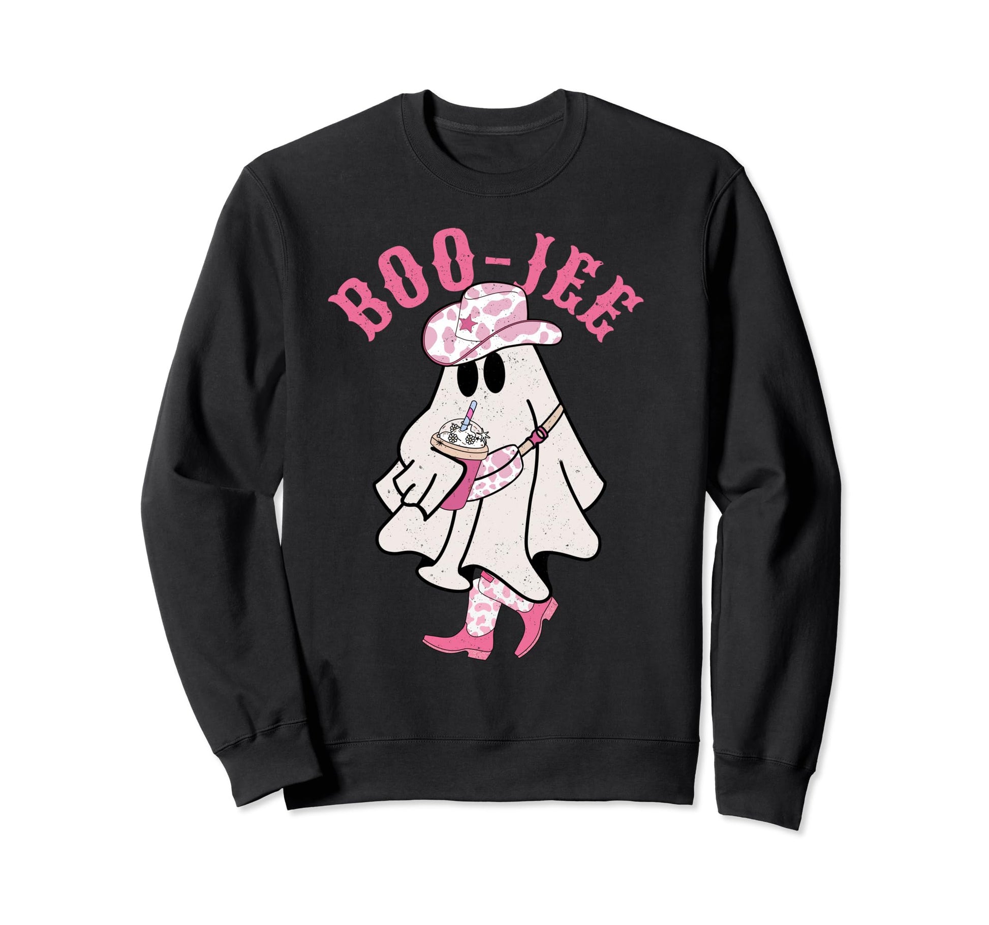 Boojee Ghost Boo Jee Cowgirl Sweatshirt - Streetwear Style for Adults - T-Shirt, Sweatshirt, Hoodie