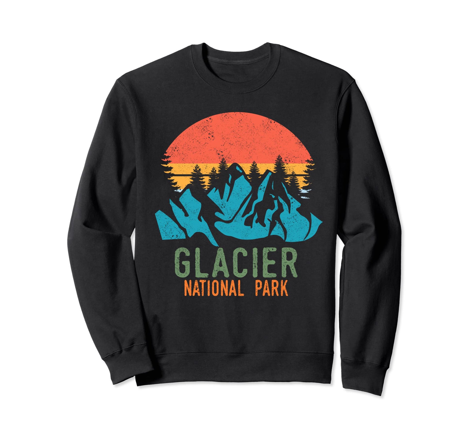 Glacier National Park Montana Bison Sweatshirt - Minimalist Print Unisex - T-Shirt, Sweatshirt, Hoodie
