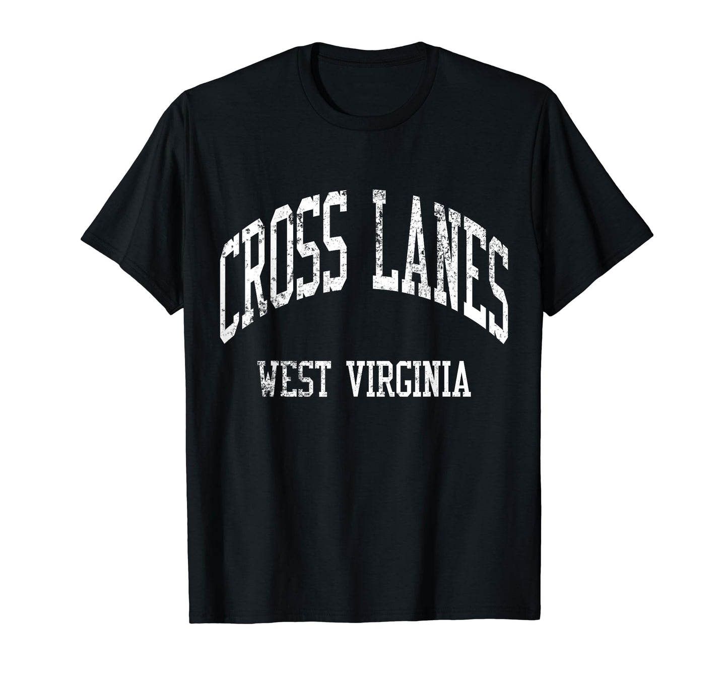 Cross Lanes West Virginia 70S T-Shirt - Minimalist Print for Adults - T-Shirt, Sweatshirt, Hoodie