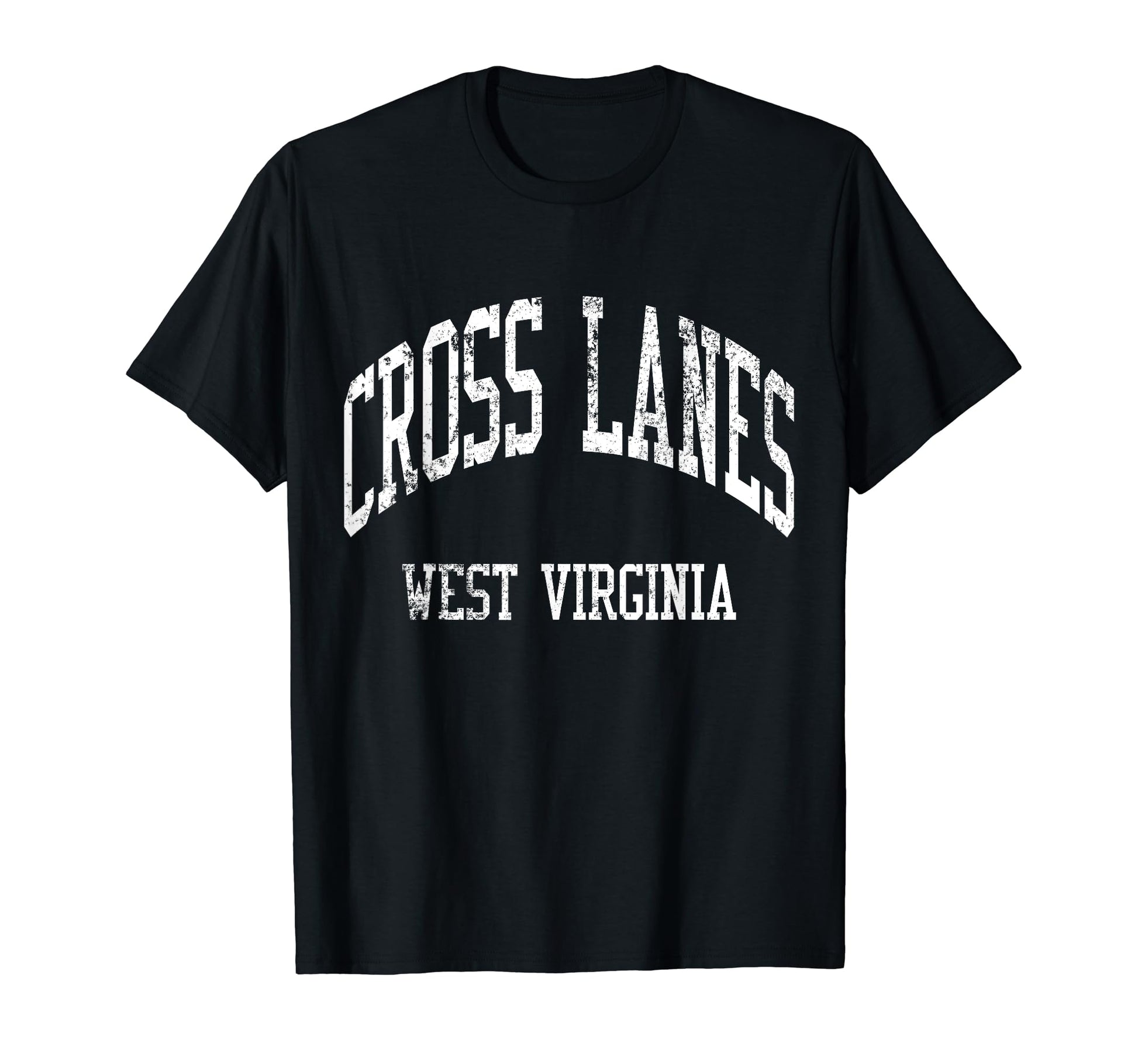 Cross Lanes West Virginia 70S T-Shirt - Minimalist Print for Adults - T-Shirt, Sweatshirt, Hoodie