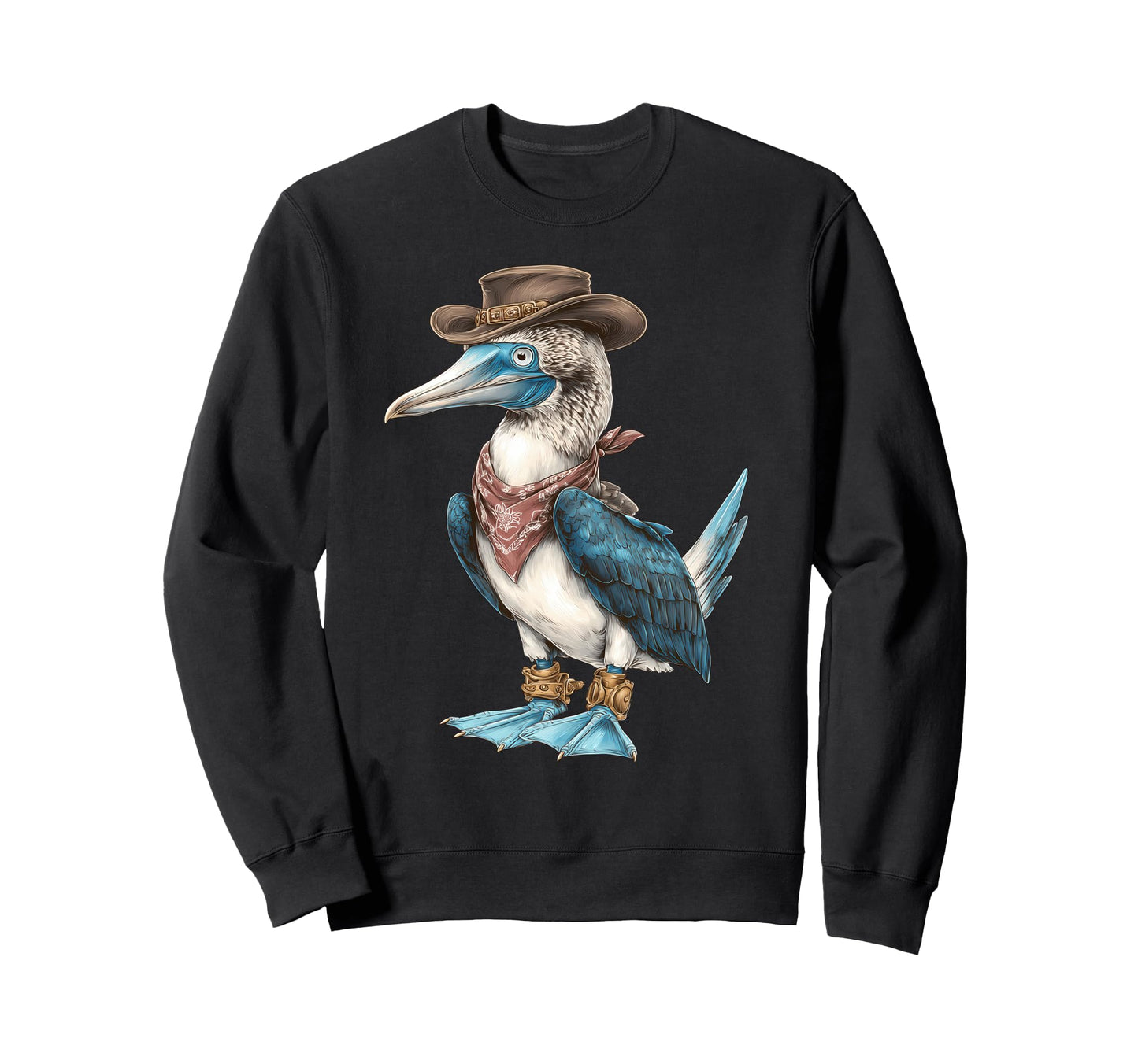 Blue Footed Booby Cowboy Cowgirl Sweatshirt - Trendy Graphic Unisex - T-Shirt, Sweatshirt, Hoodie