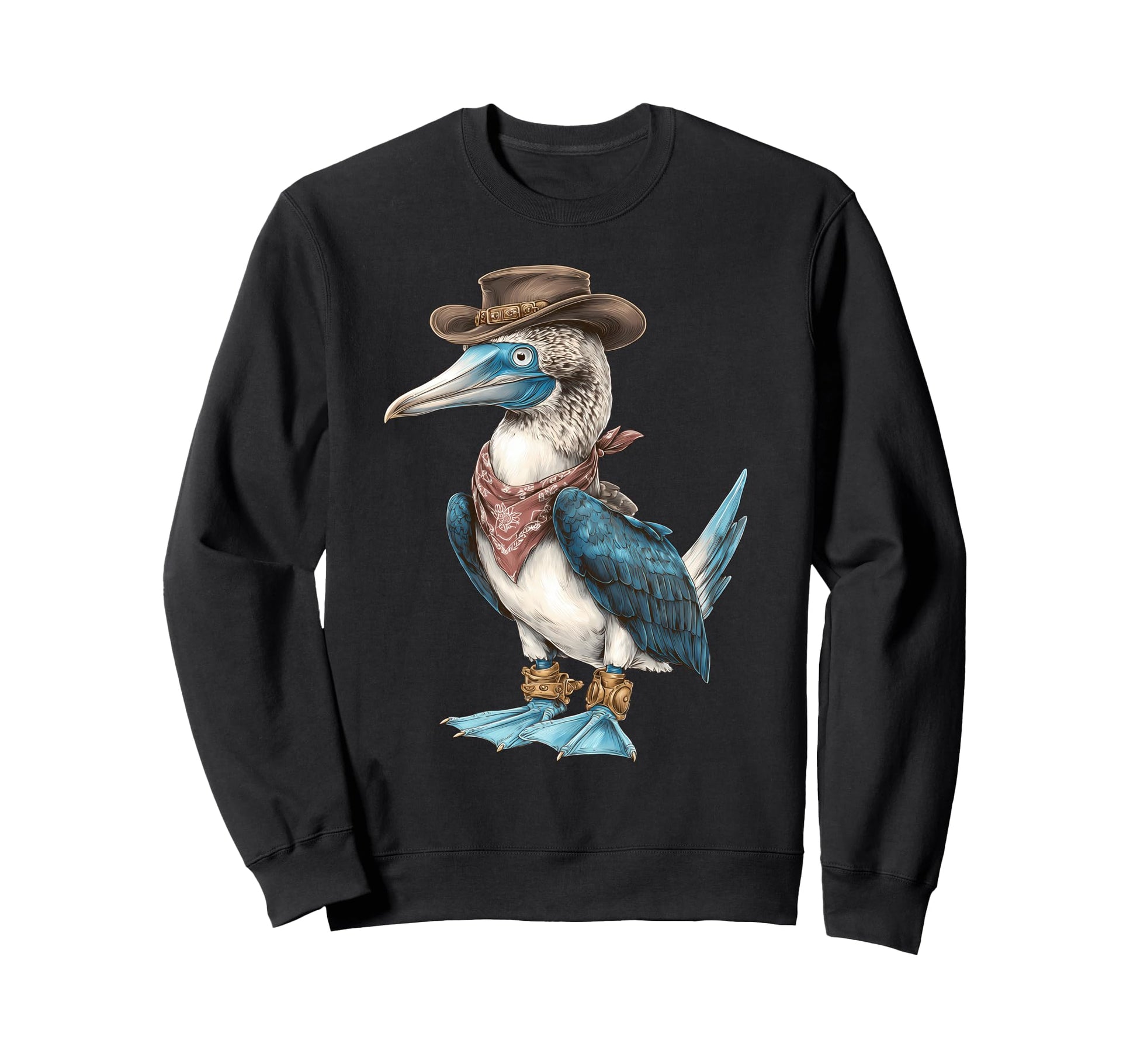 Blue Footed Booby Cowboy Cowgirl Sweatshirt - Trendy Graphic Unisex - T-Shirt, Sweatshirt, Hoodie
