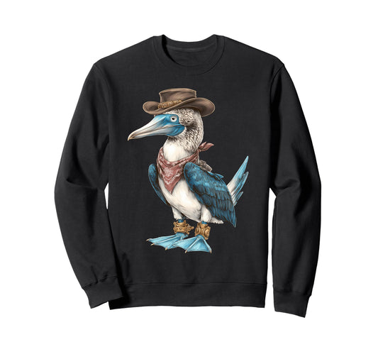 Blue Footed Booby Cowboy Cowgirl Sweatshirt - Trendy Graphic Unisex - T-Shirt, Sweatshirt, Hoodie