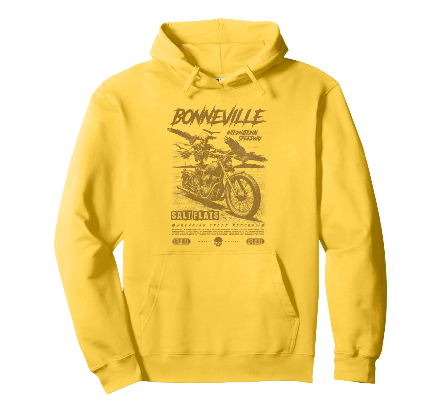 Bonneville Salt Flats Motorcycle Racing Hoodie - Minimalist Print Unisex - T-Shirt, Sweatshirt, Hoodie