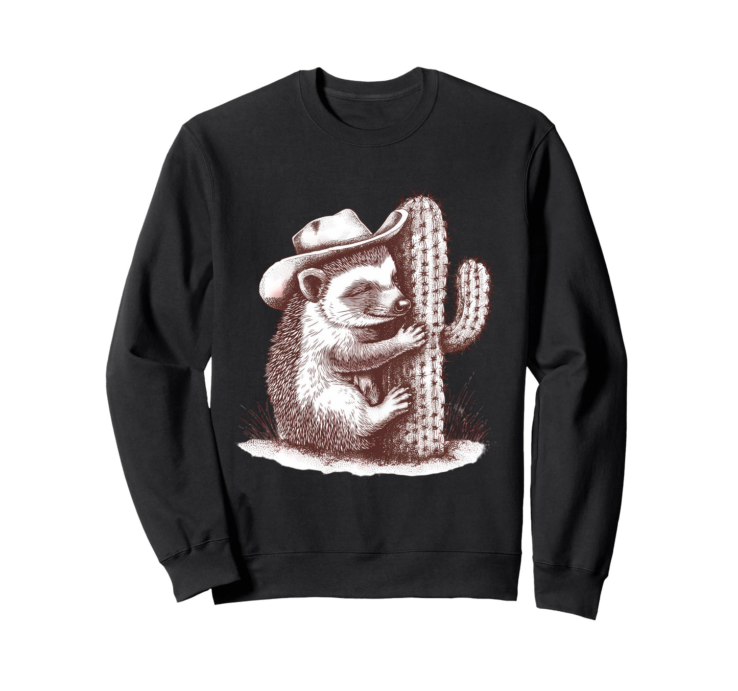 Hedgehog Cowboy Rodeo Cowgirl Sweatshirt - Fun Novelty Design Men Women - T-Shirt, Sweatshirt, Hoodie