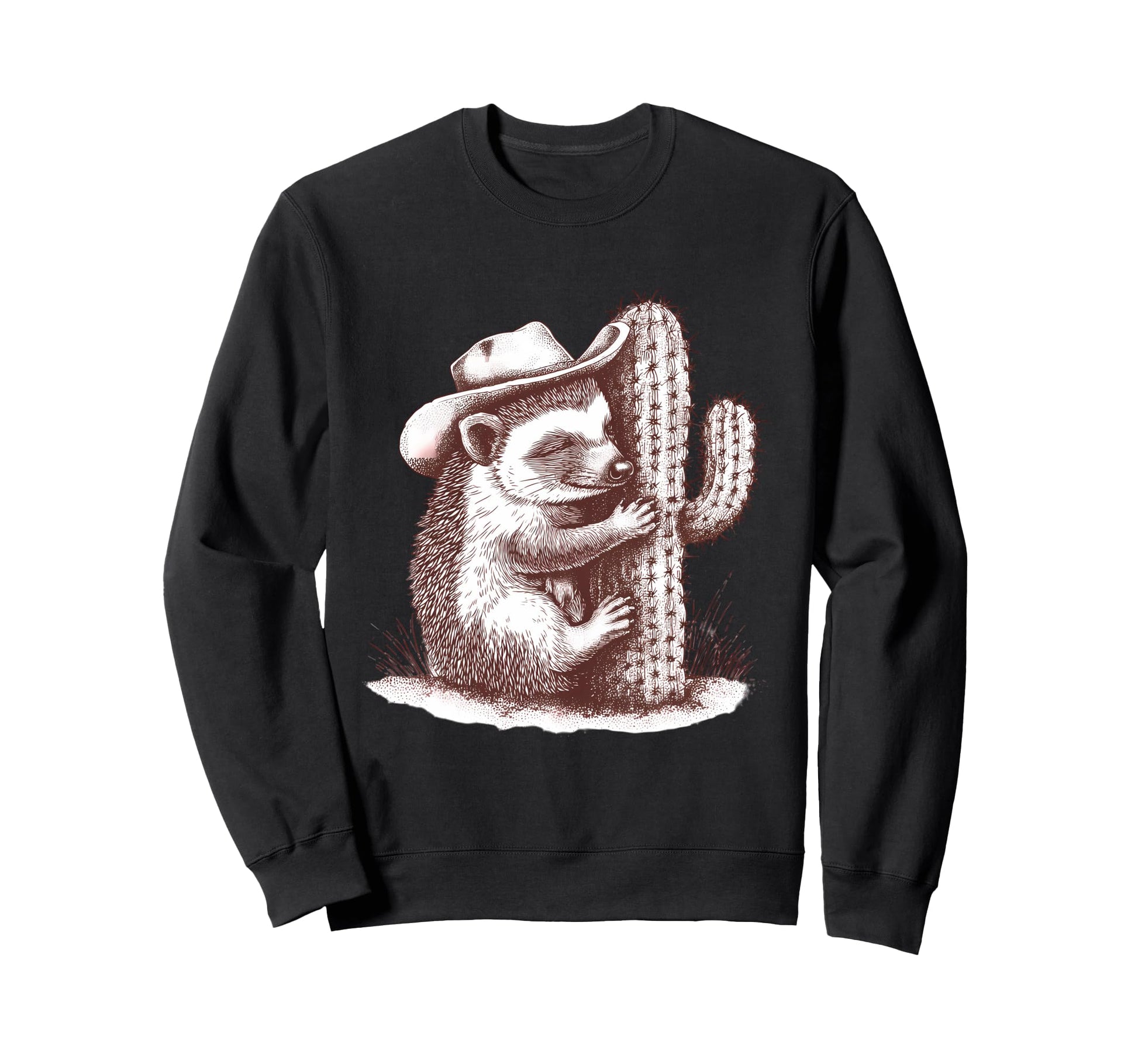 Hedgehog Cowboy Rodeo Cowgirl Sweatshirt - Fun Novelty Design Men Women - T-Shirt, Sweatshirt, Hoodie