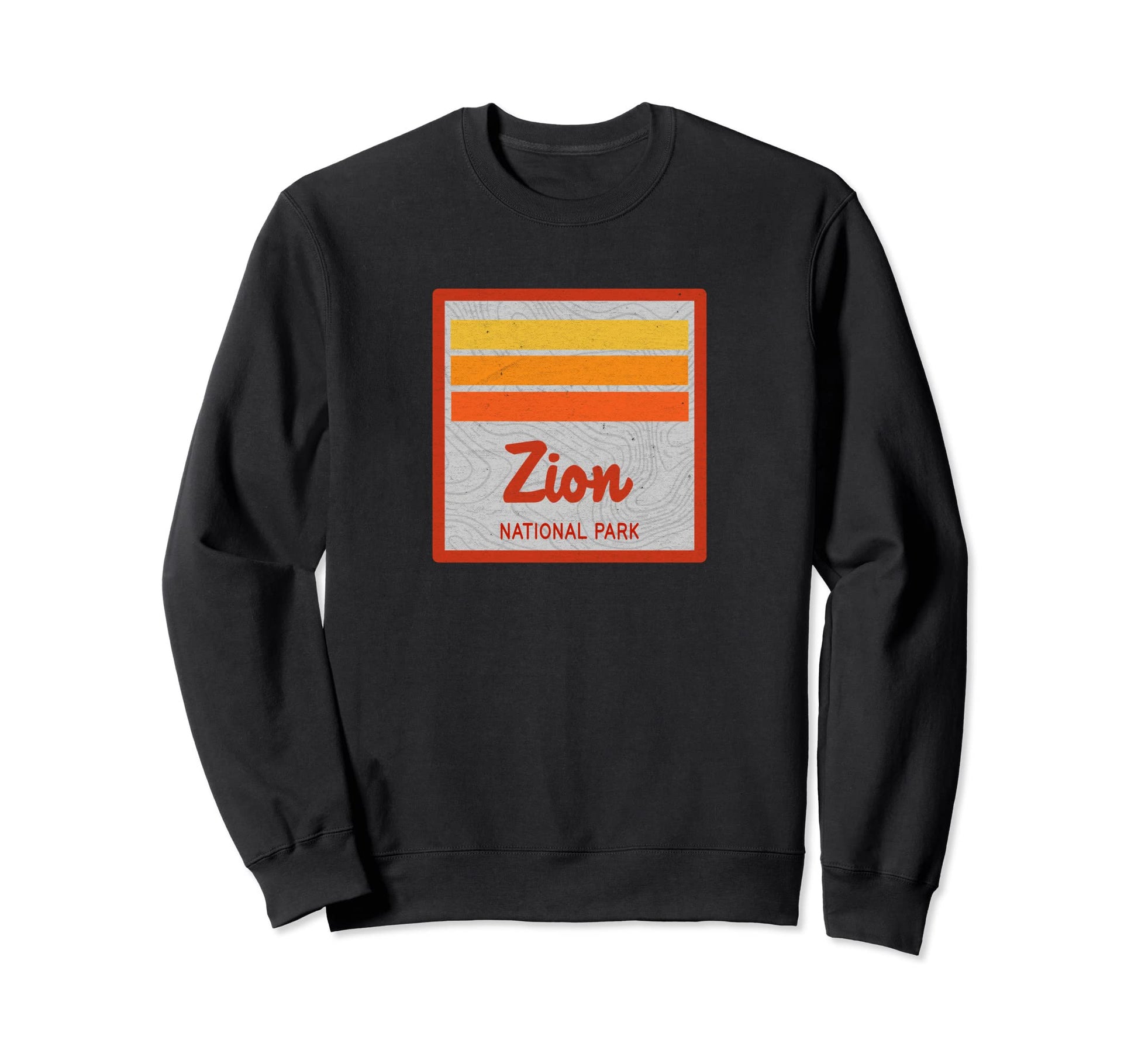 Zion National Park Stripes Sweatshirt - Novelty Apparel for Adults - T-Shirt, Sweatshirt, Hoodie