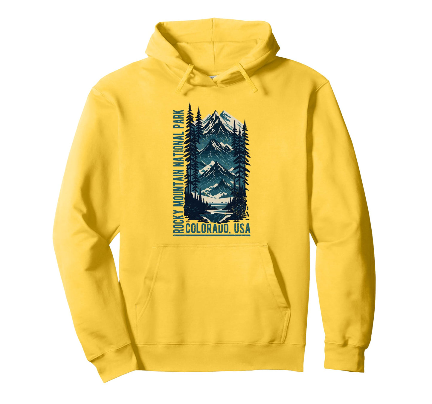 Rocky Mountain National Park Scenic Hoodie - Trendy Graphic Unisex - T-Shirt, Sweatshirt, Hoodie