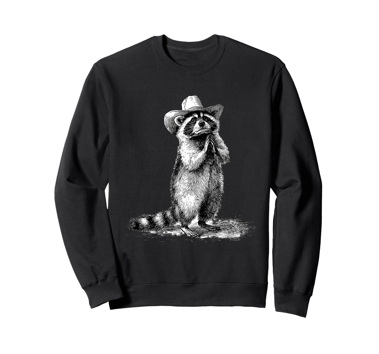 Raccoon Cowboy Rodeo Cowgirl Sweatshirt - Streetwear Style for Adults - T-Shirt, Sweatshirt, Hoodie