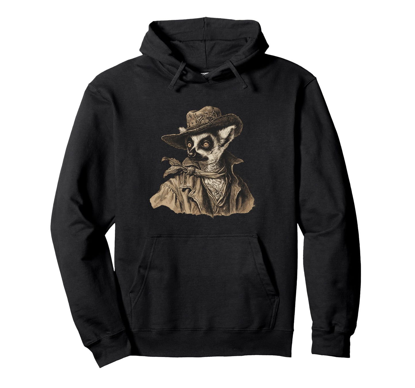 Lemur Cowboy Rodeo Cowgirl Western Hoodie - Fun Novelty Design Men Women - T-Shirt, Sweatshirt, Hoodie