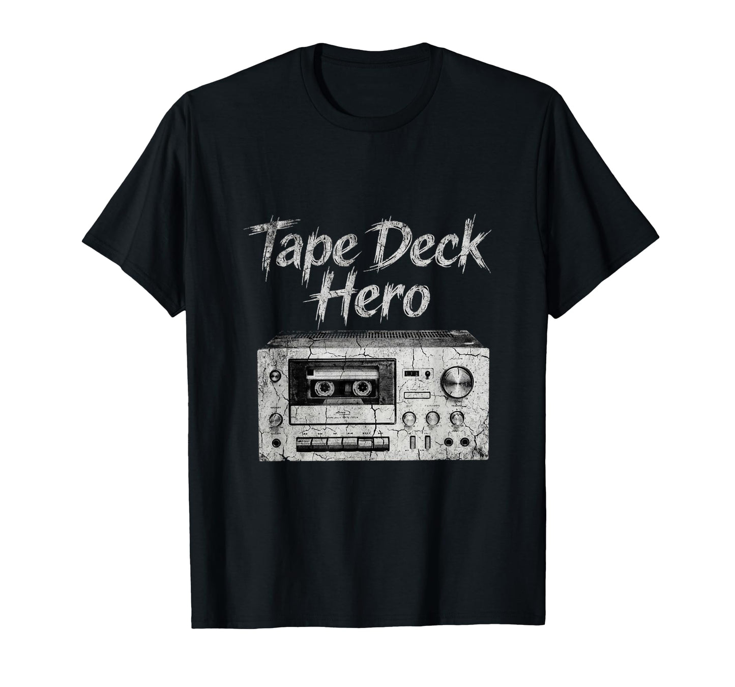 Tape Deck Hero Cassette Deck Grunge T-Shirt - Aesthetic Graphic Men Women - T-Shirt, Sweatshirt, Hoodie