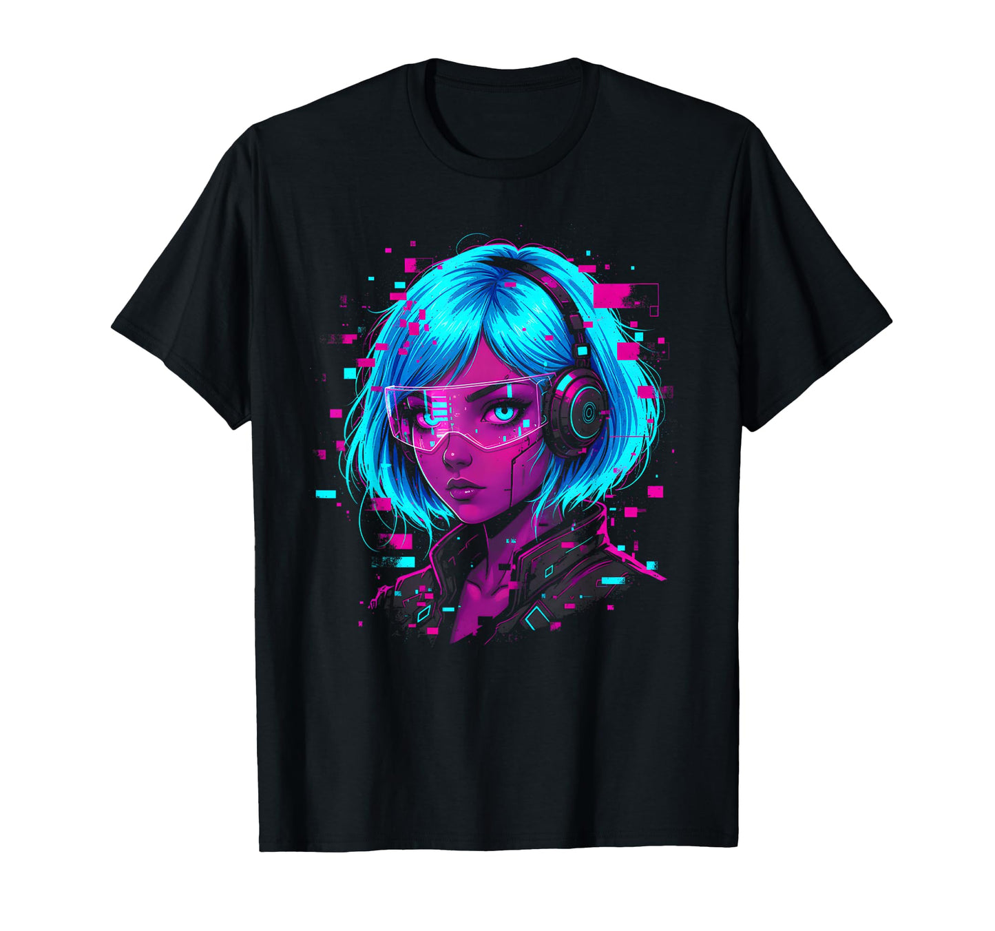 Cyberpunk Anime Glitch Vaporwave T-Shirt - Novelty Apparel Men Women - T-Shirt, Sweatshirt, Hoodie