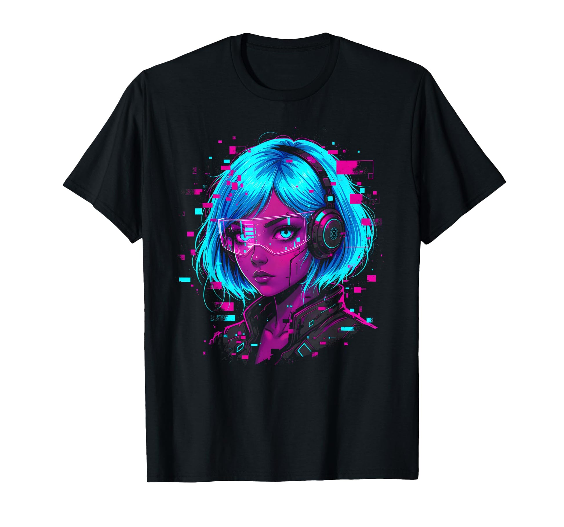Cyberpunk Anime Glitch Vaporwave T-Shirt - Novelty Apparel Men Women - T-Shirt, Sweatshirt, Hoodie