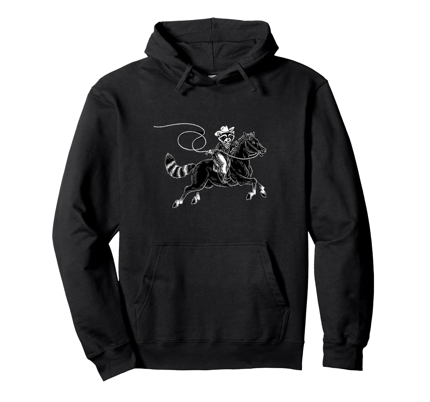 Raccoon Cowboy Trash Panda Cowgirl Hoodie - Casual Everyday Wear Unisex - T-Shirt, Sweatshirt, Hoodie