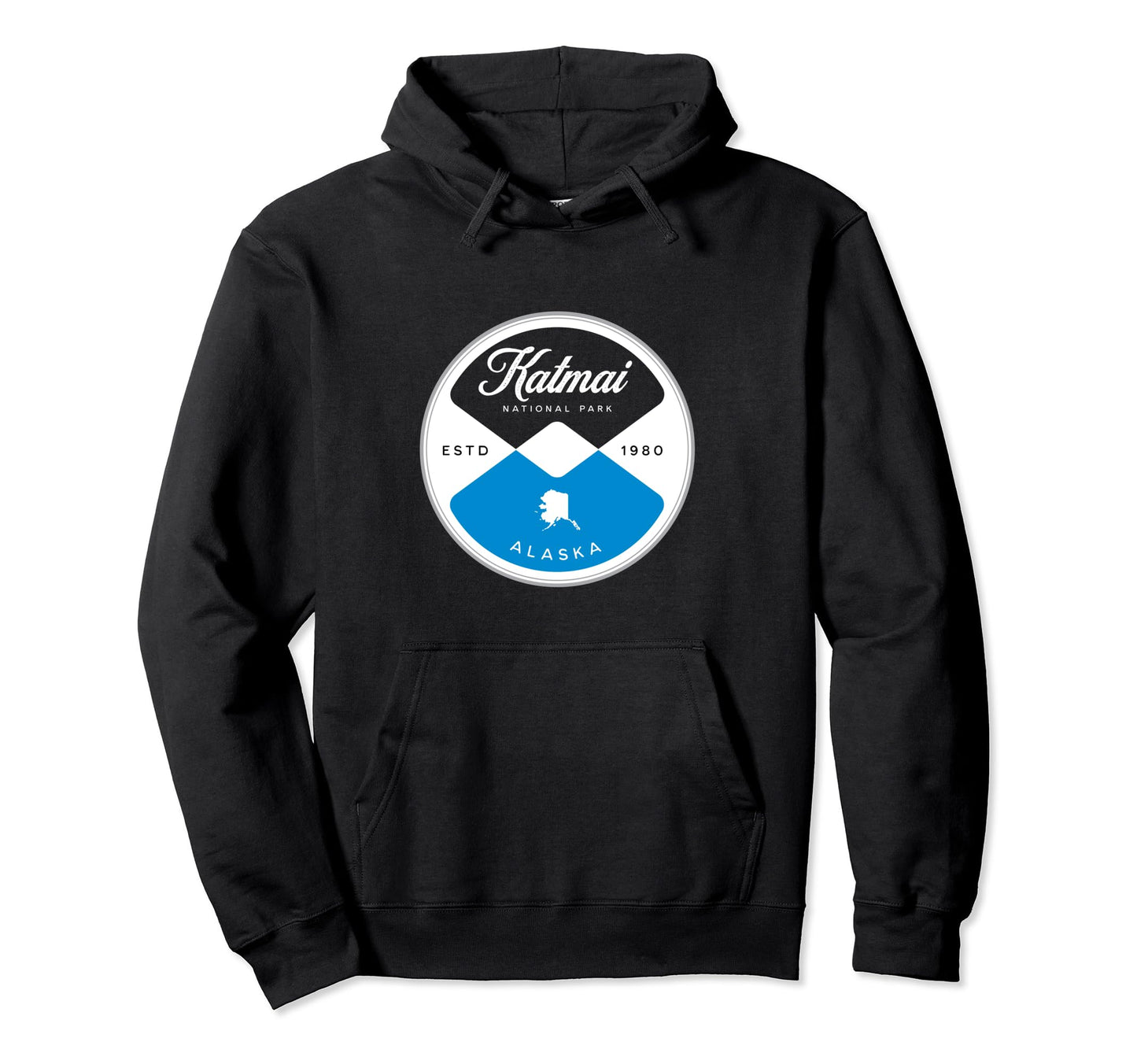 Katmai National Park Alaska Circle Hoodie - Graphic Print Unisex - T-Shirt, Sweatshirt, Hoodie
