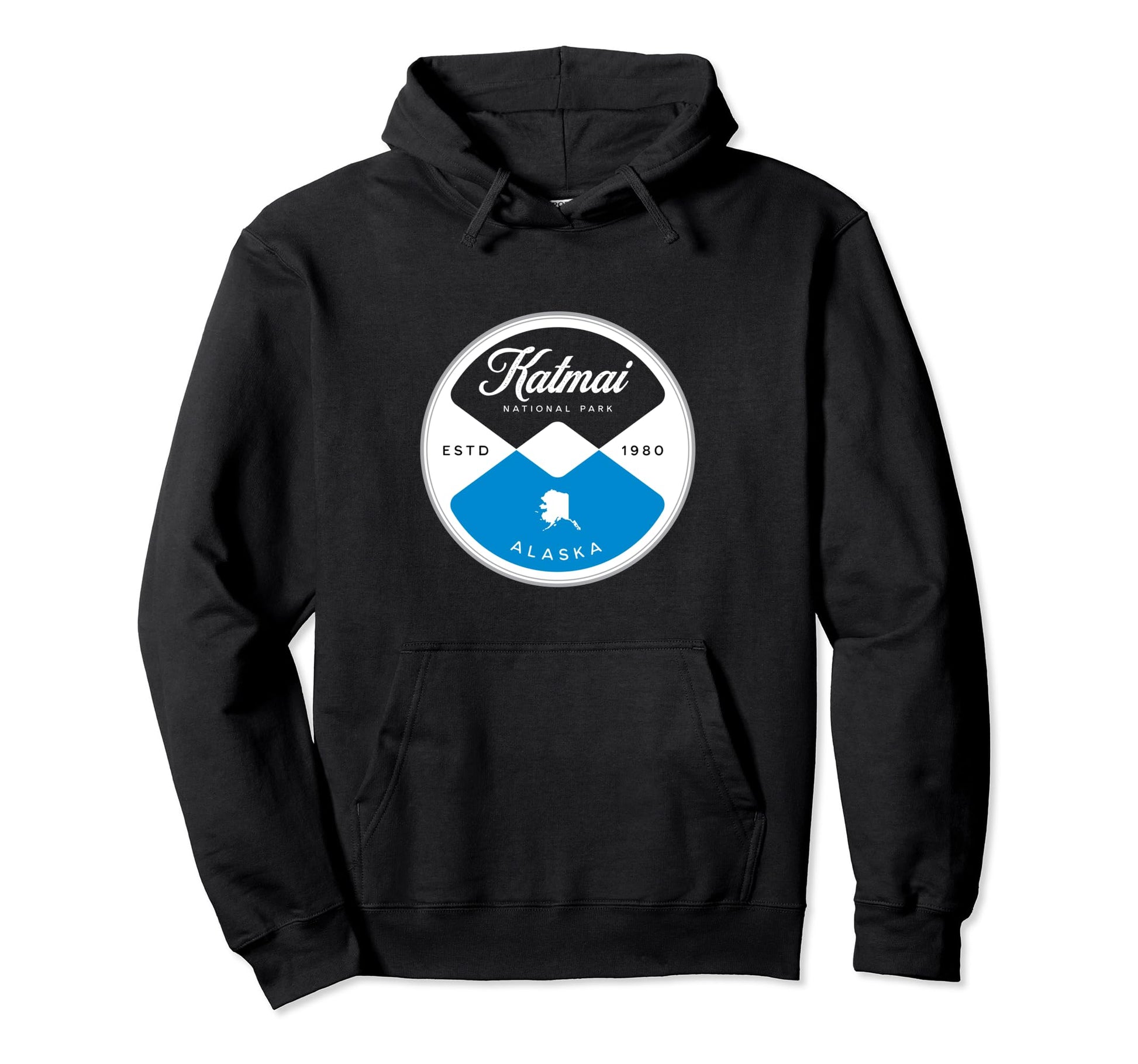 Katmai National Park Alaska Circle Hoodie - Graphic Print Unisex - T-Shirt, Sweatshirt, Hoodie