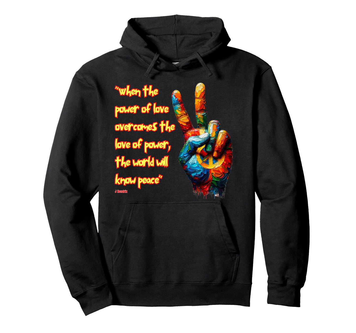 When Power Love Overcomes Love Power Hoodie - Minimalist Print Men Women - T-Shirt, Sweatshirt, Hoodie