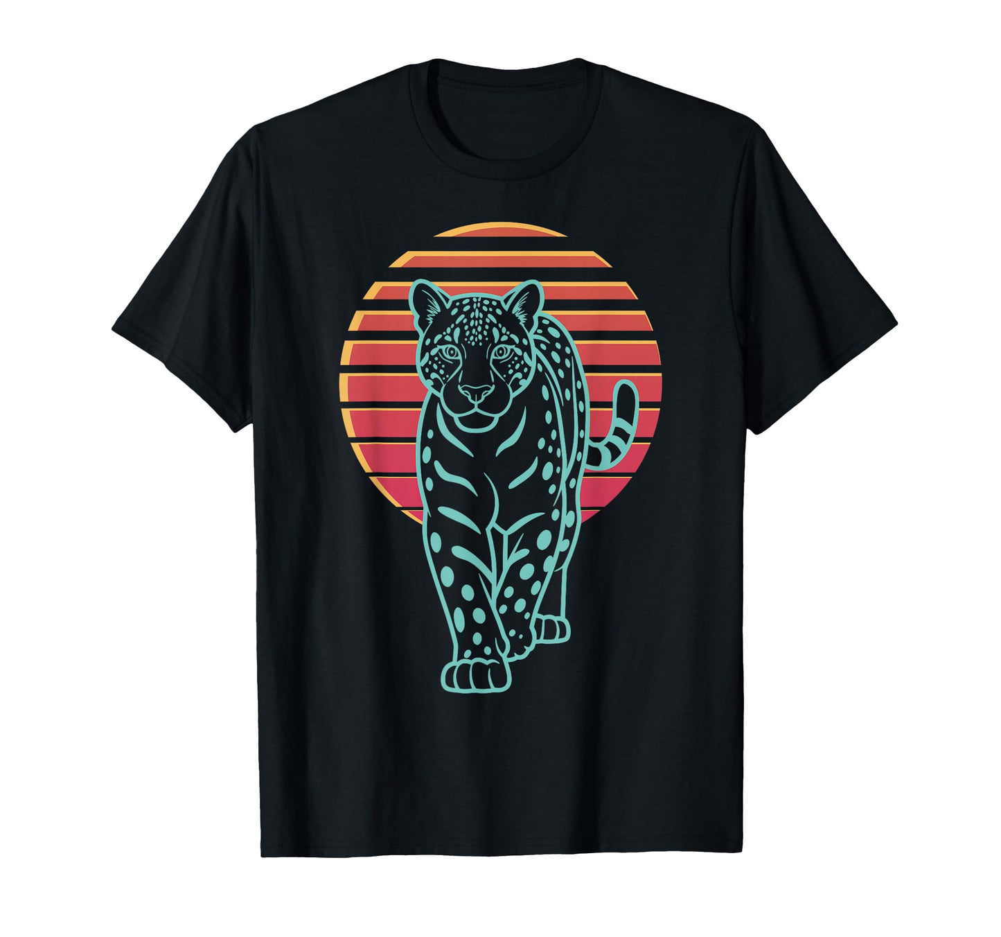 Ocelot Lover Animal Synthwave 80S T-Shirt - Aesthetic Graphic Men Women - T-Shirt, Sweatshirt, Hoodie