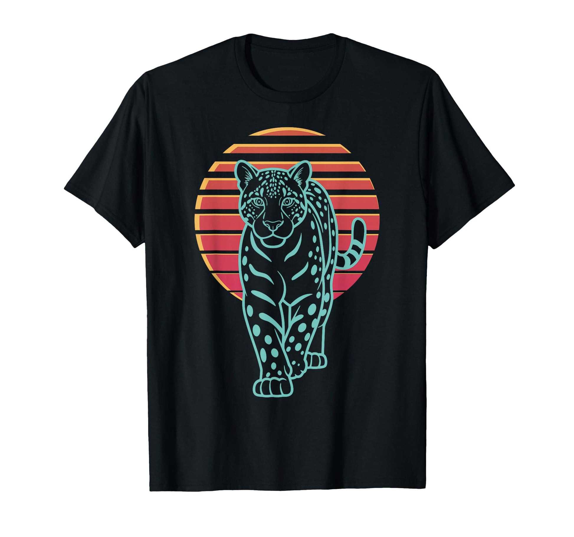Ocelot Lover Animal Synthwave 80S T-Shirt - Aesthetic Graphic Men Women - T-Shirt, Sweatshirt, Hoodie