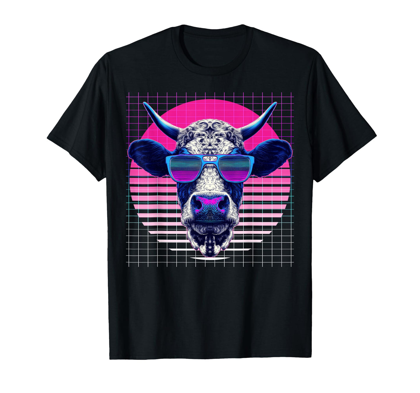 Hereford Cattle Sunglasses Dog T-Shirt - Trendy Graphic for Adults - T-Shirt, Sweatshirt, Hoodie