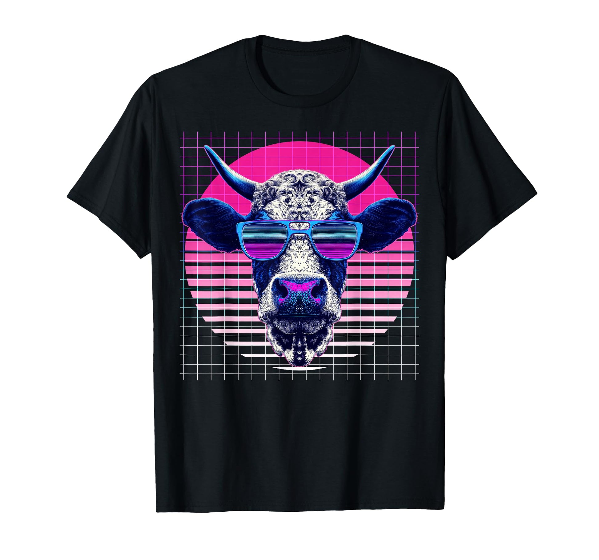 Hereford Cattle Sunglasses Dog T-Shirt - Trendy Graphic for Adults - T-Shirt, Sweatshirt, Hoodie