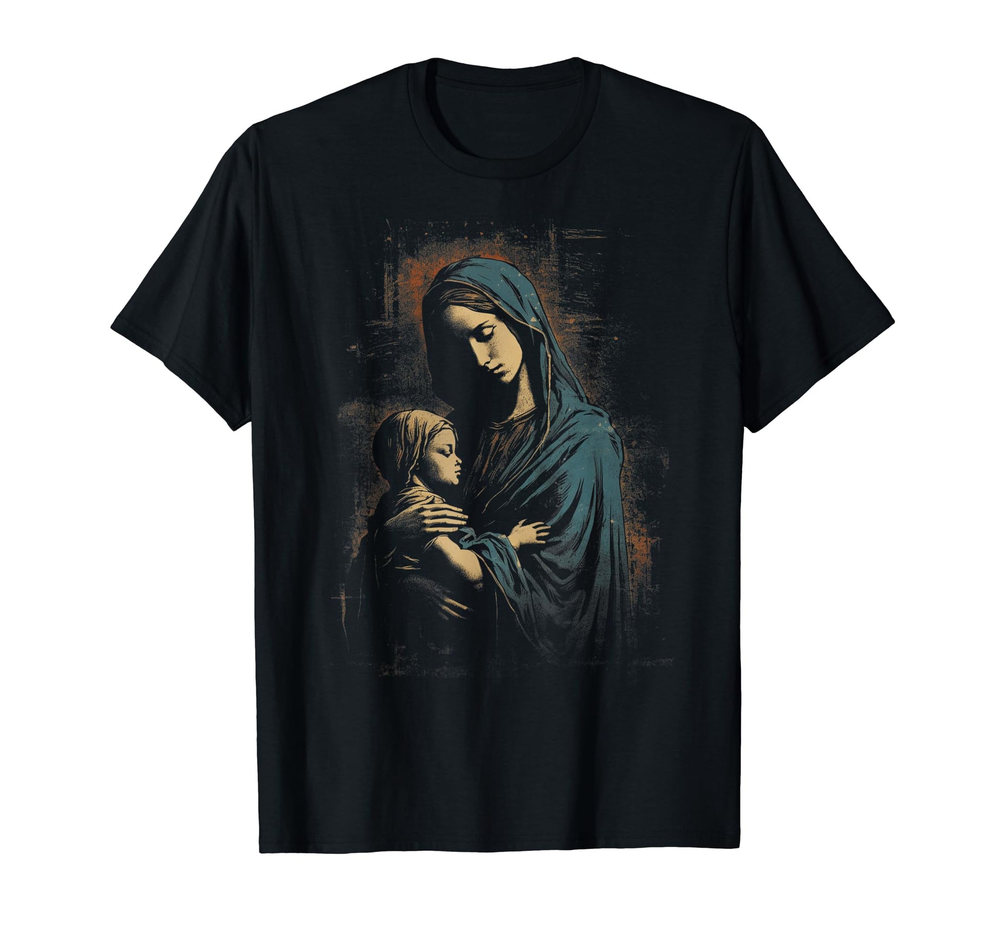 Mary Jesus Distressed 90S Goth Grunge T-Shirt - Streetwear Style Men Women - T-Shirt, Sweatshirt, Hoodie