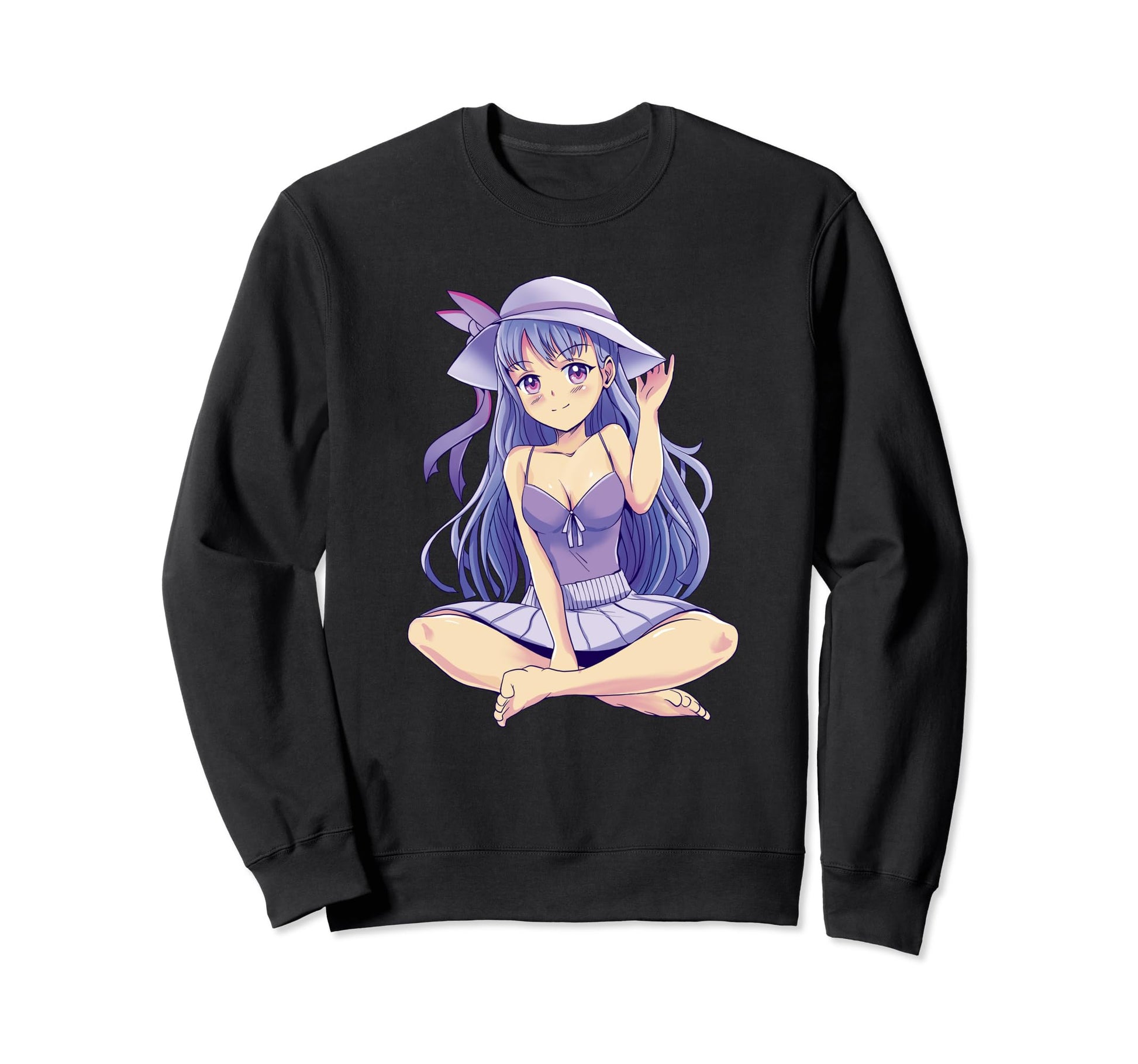Anime Wearing Dress Japanese Sweatshirt - Fun Novelty Design for Adults - T-Shirt, Sweatshirt, Hoodie