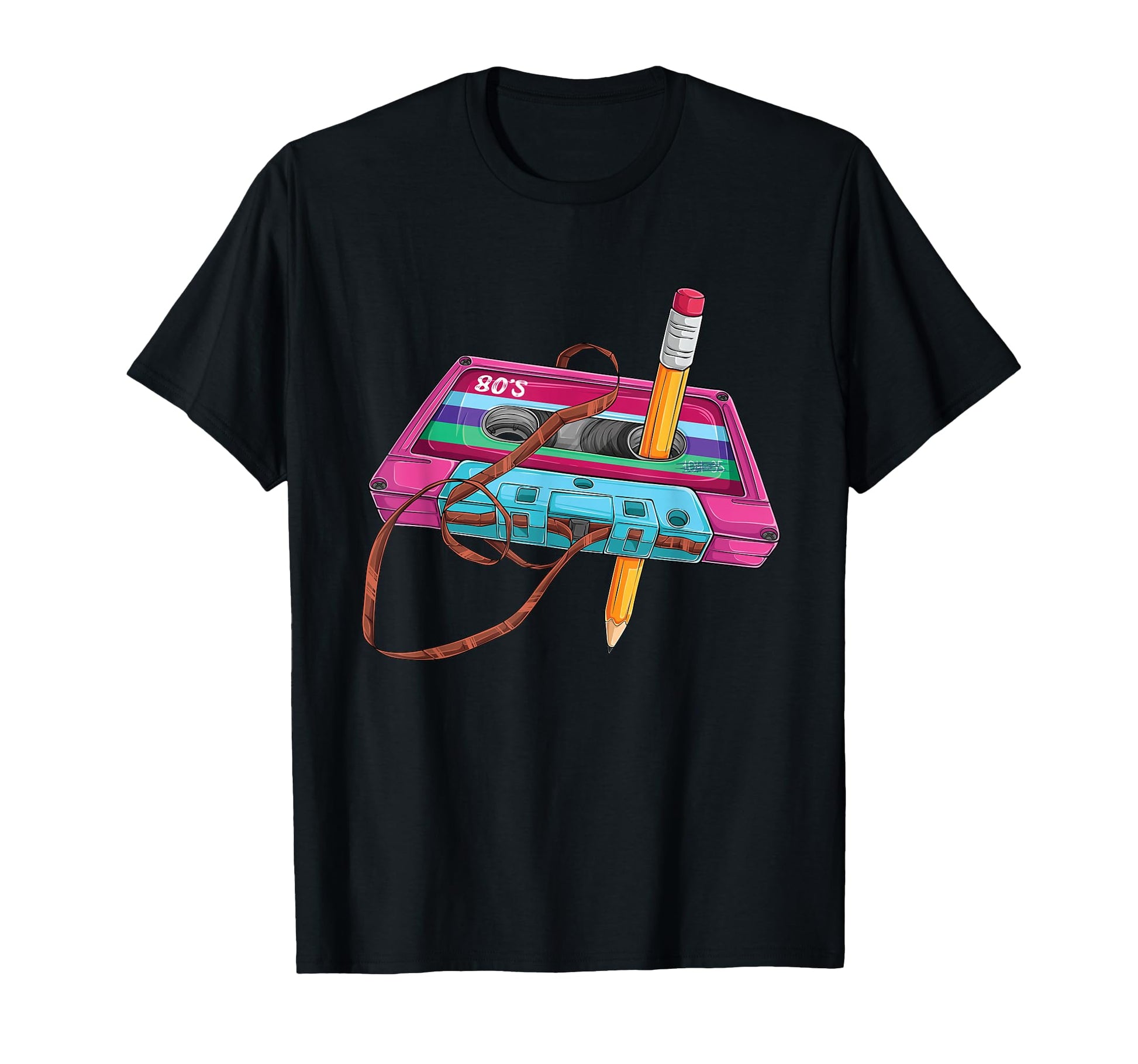 Cassette Tape Pencil 70S 80S 90S T-Shirt - Aesthetic Graphic for Adults - T-Shirt, Sweatshirt, Hoodie