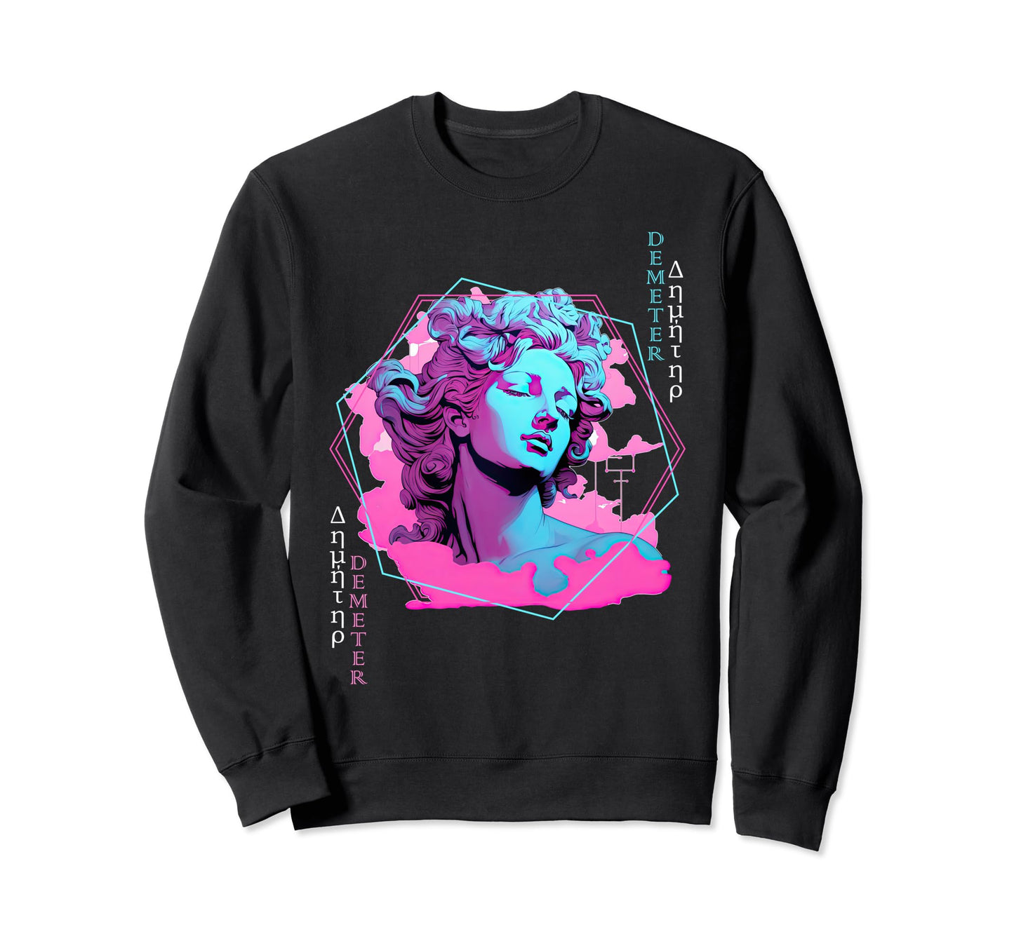 Demeter Greek Goddess Vaporwave Sweatshirt - Casual Everyday Wear Unisex - T-Shirt, Sweatshirt, Hoodie