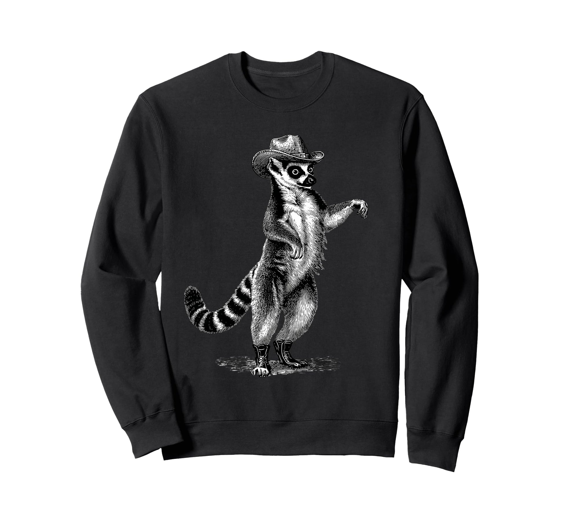 Lemur Cowboy Rodeo Cowgirl Western Sweatshirt - Novelty Apparel Men Women - T-Shirt, Sweatshirt, Hoodie