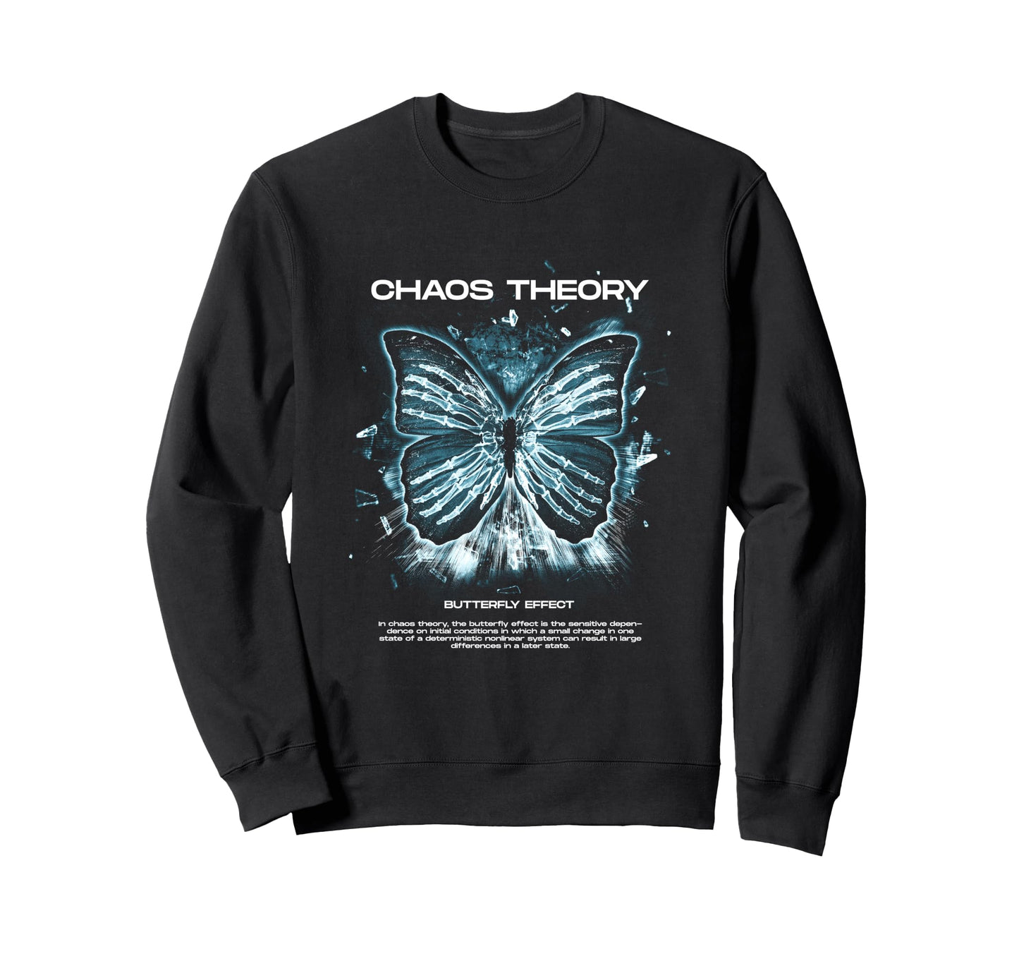 Chaos Theory Butterfly Aesthetic Sweatshirt - Custom Art Print for Adults - T-Shirt, Sweatshirt, Hoodie