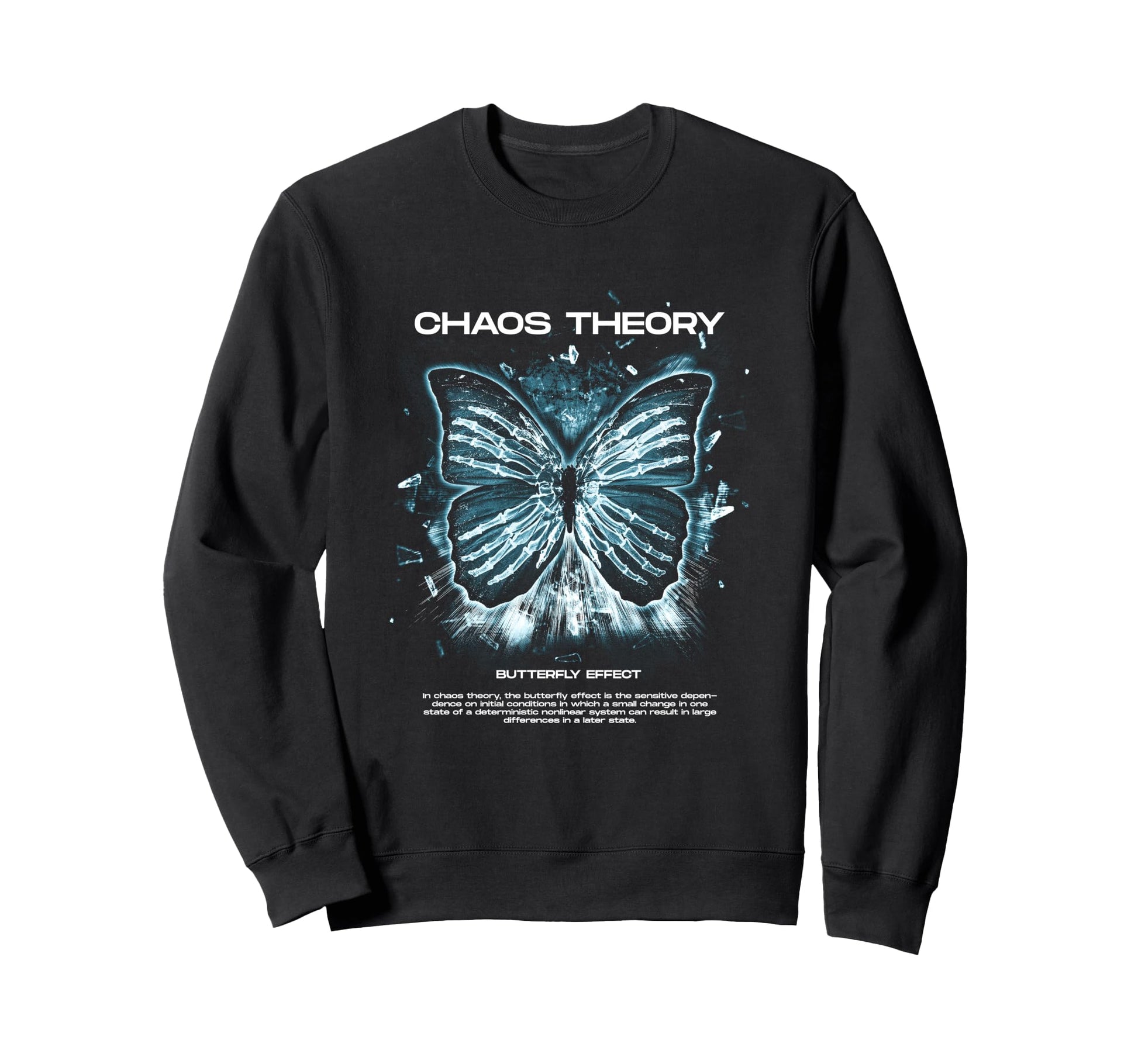 Chaos Theory Butterfly Aesthetic Sweatshirt - Custom Art Print for Adults - T-Shirt, Sweatshirt, Hoodie
