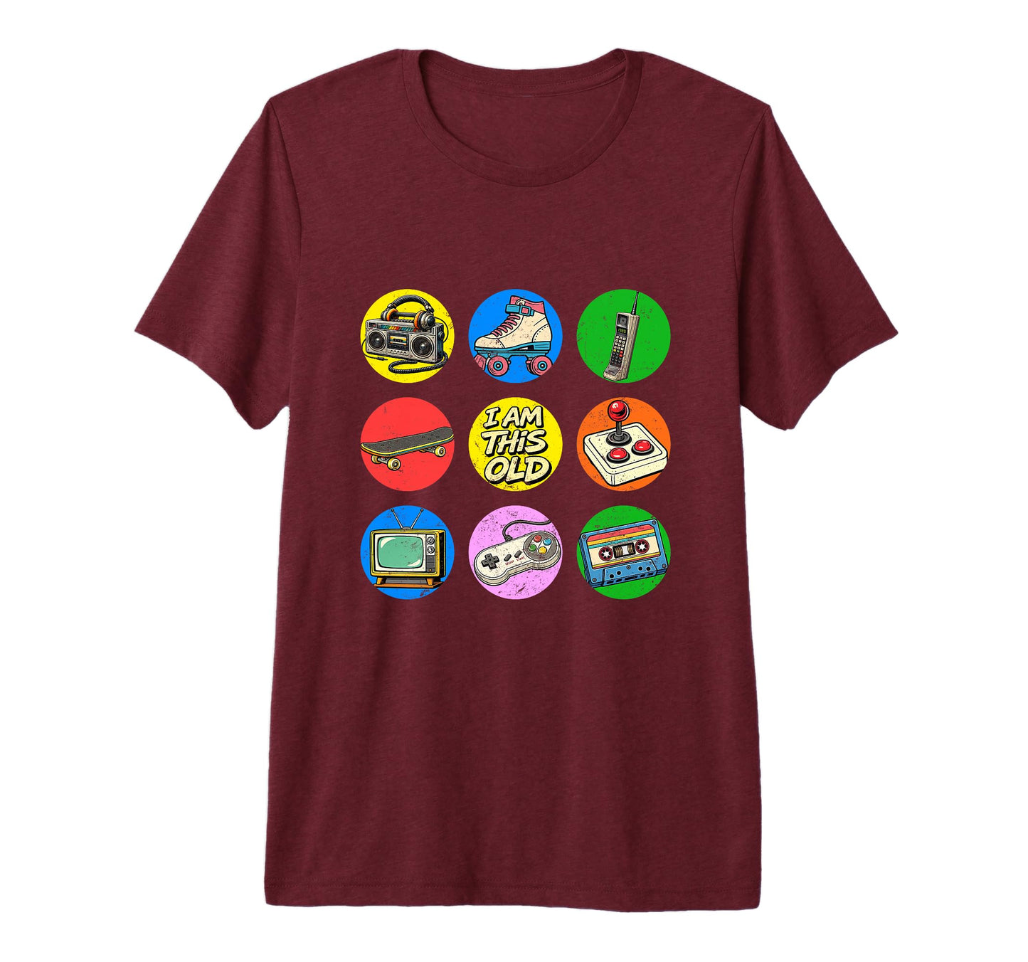 I Am This Old Nostalgia 80S 90S T-Shirt - Unique Graphic for Adults - T-Shirt, Sweatshirt, Hoodie