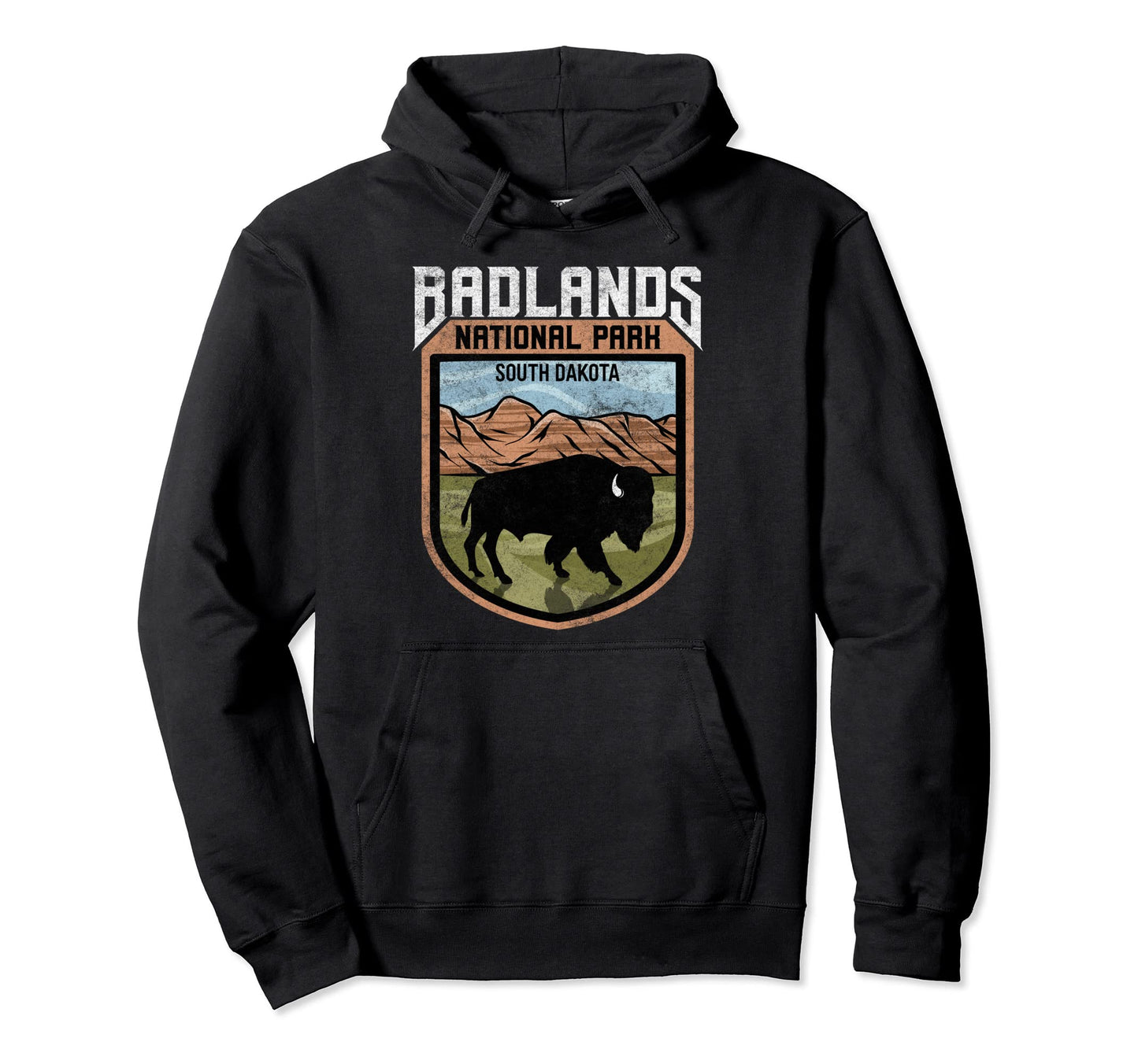 Bison Badlands National Park Buffalo Hoodie - Aesthetic Graphic for Adults - T-Shirt, Sweatshirt, Hoodie