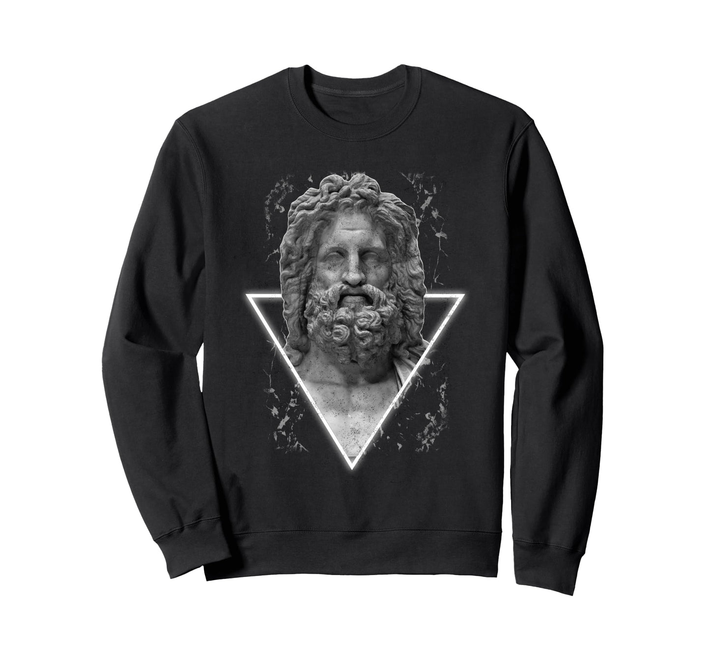 Zeus Sculpture Aesthetic Edgy Sweatshirt - Novelty Apparel for Adults - T-Shirt, Sweatshirt, Hoodie