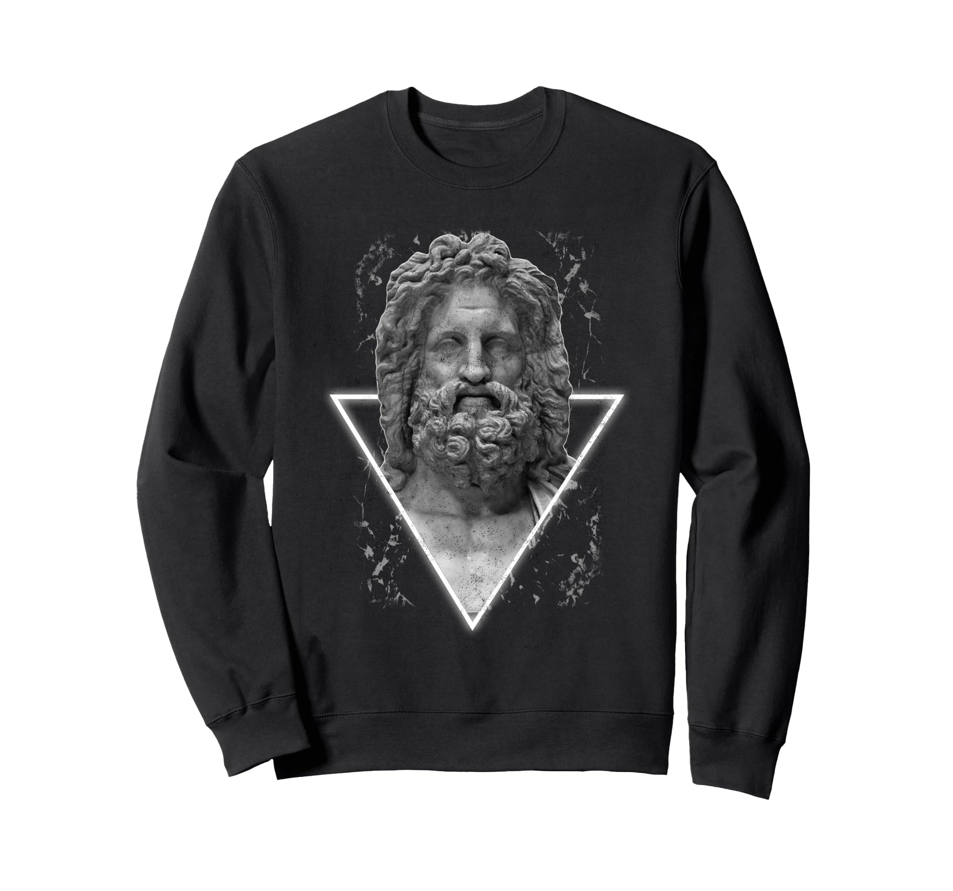 Zeus Sculpture Aesthetic Edgy Sweatshirt - Novelty Apparel for Adults - T-Shirt, Sweatshirt, Hoodie