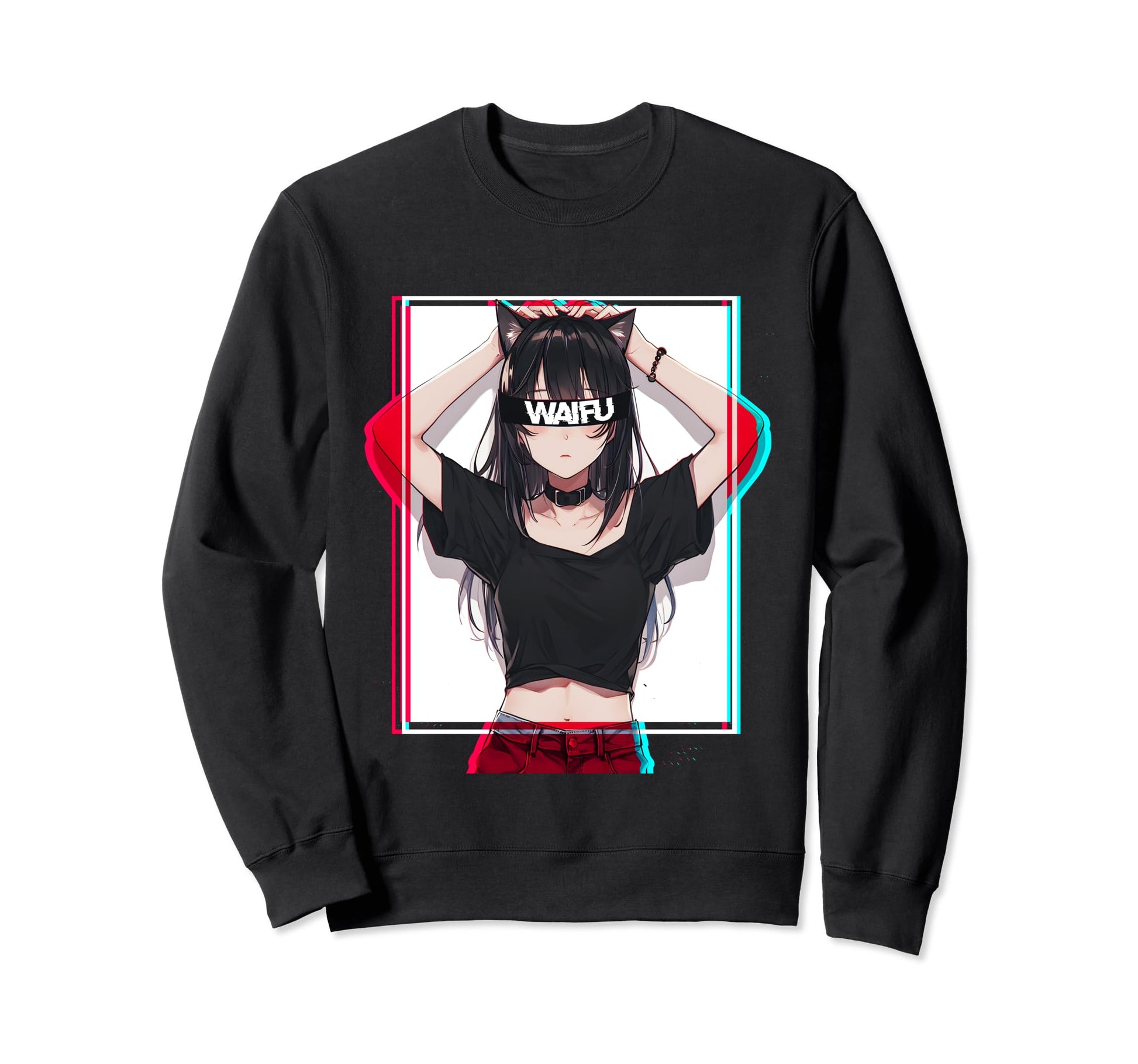 Japanese Aesthetic Waifu Anime Sweatshirt - Custom Art Print for Adults - T-Shirt, Sweatshirt, Hoodie