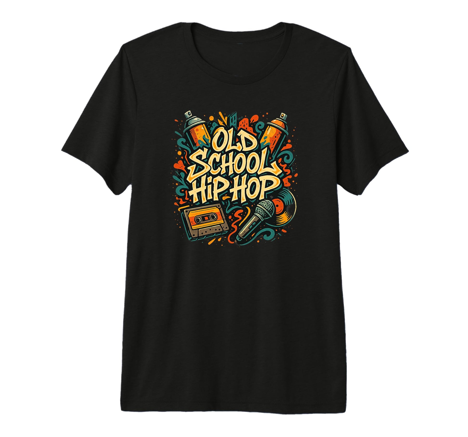 Raised Old School Hip Hop Rap Music Street T-Shirt - Graphic Print Unisex - T-Shirt, Sweatshirt, Hoodie