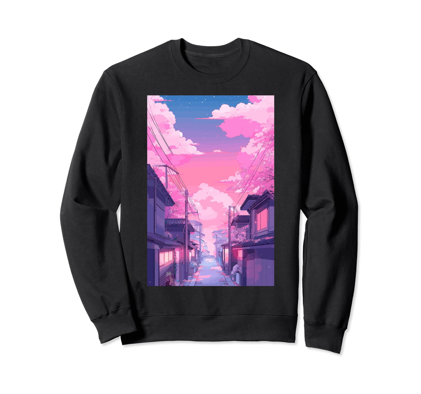 Japan Cotton Candy Sky Aesthetic Sweatshirt - Novelty Apparel Men Women - T-Shirt, Sweatshirt, Hoodie