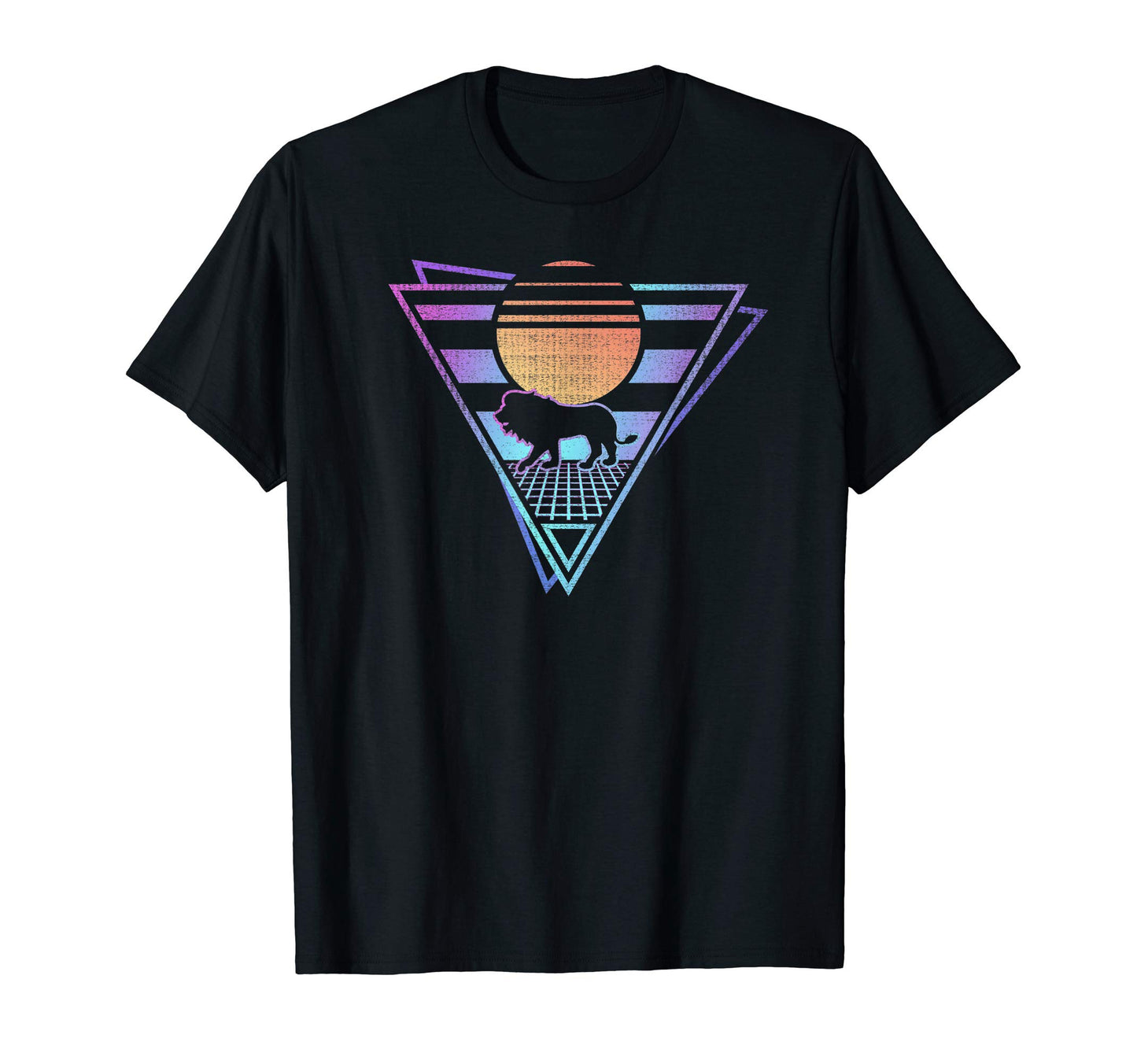 Lion 80S Animal Lover Gift T-Shirt - Aesthetic Graphic Men Women - T-Shirt, Sweatshirt, Hoodie