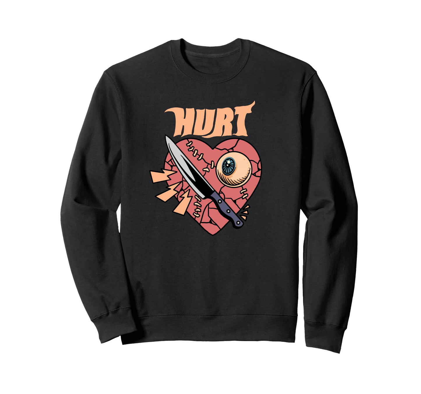 Love Hurts Heart Knife Aesthetic Sweatshirt - Custom Art Print Men Women - T-Shirt, Sweatshirt, Hoodie