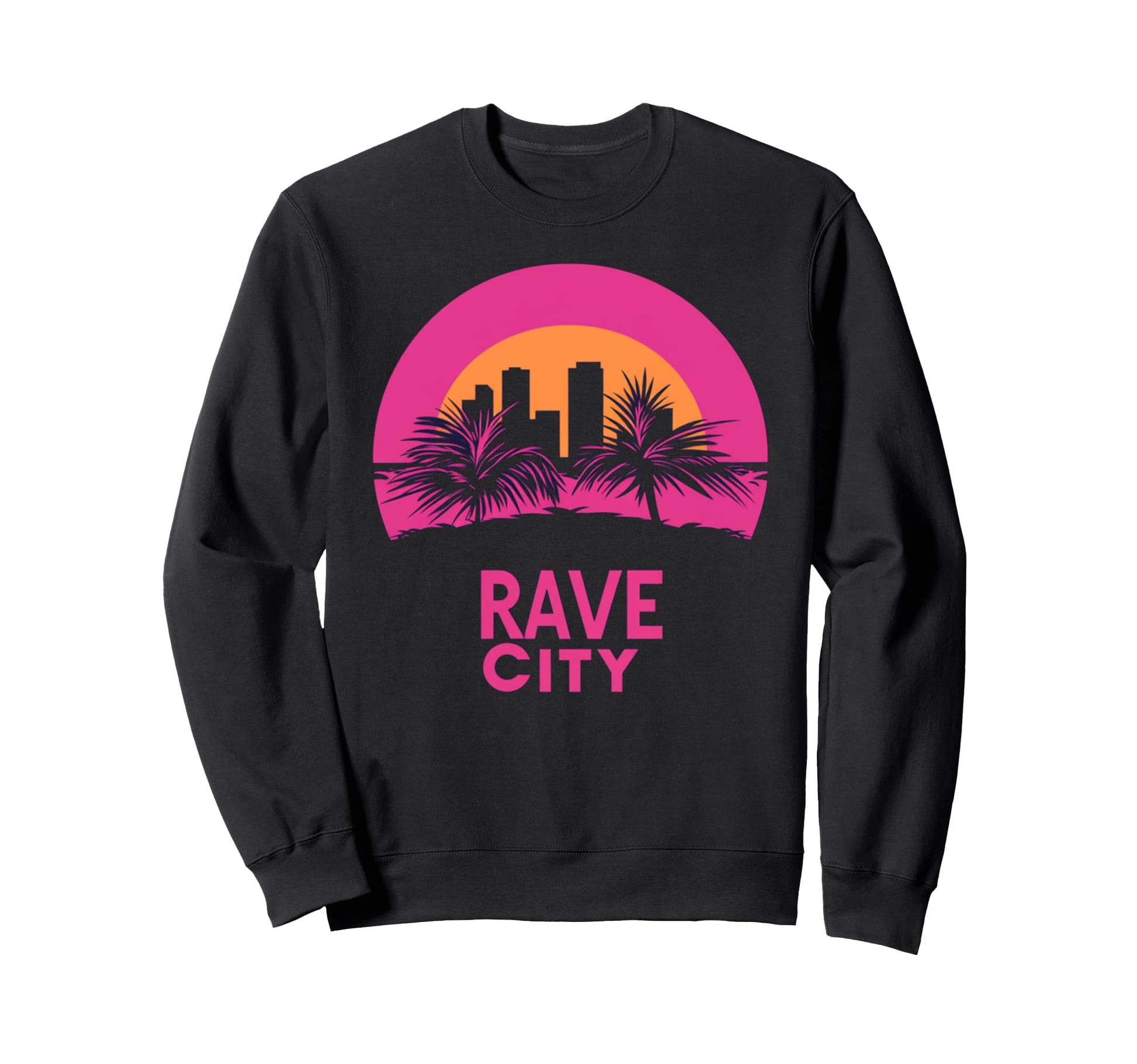 90S Vaporwave Aesthetic Palm Trees 80S Sweatshirt - Graphic Print Unisex - T-Shirt, Sweatshirt, Hoodie