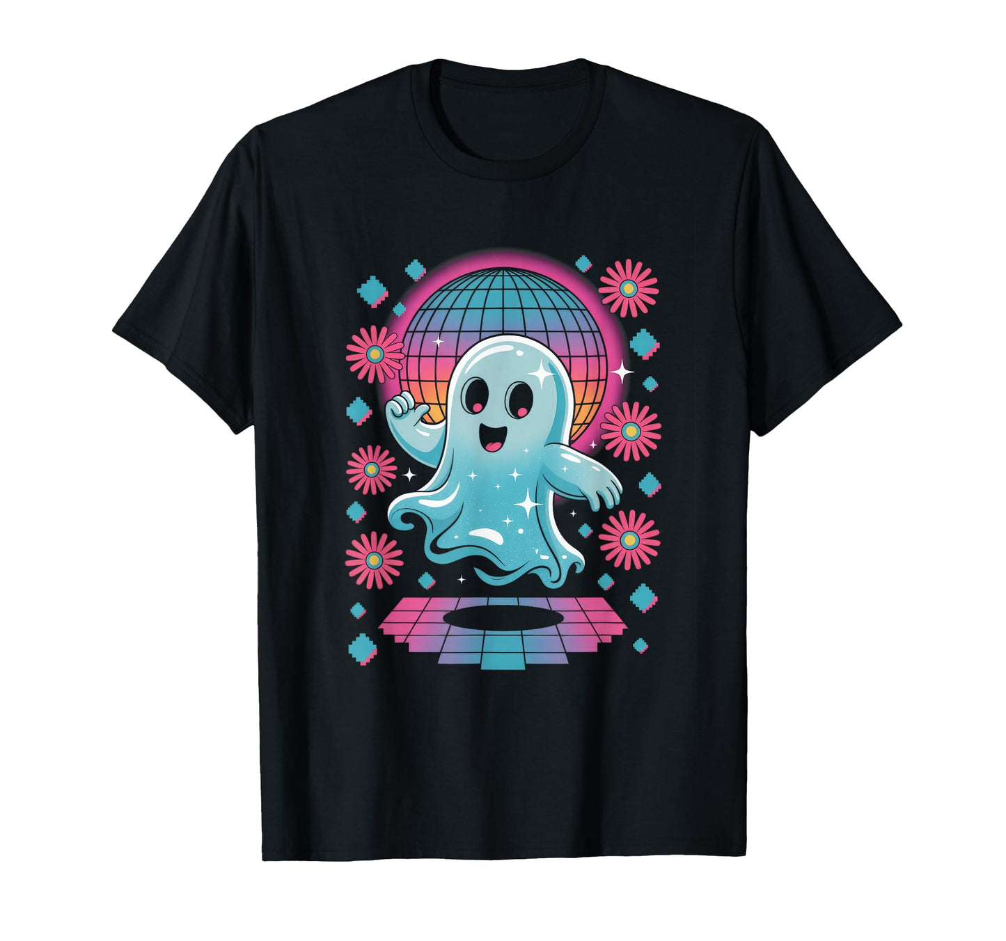 Ghost Disco Dance Vaporwave Aesthetic T-Shirt - Aesthetic Graphic Unisex - T-Shirt, Sweatshirt, Hoodie