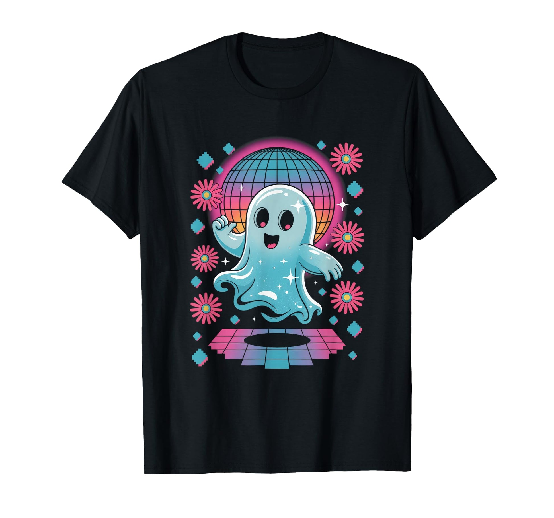 Ghost Disco Dance Vaporwave Aesthetic T-Shirt - Aesthetic Graphic Unisex - T-Shirt, Sweatshirt, Hoodie