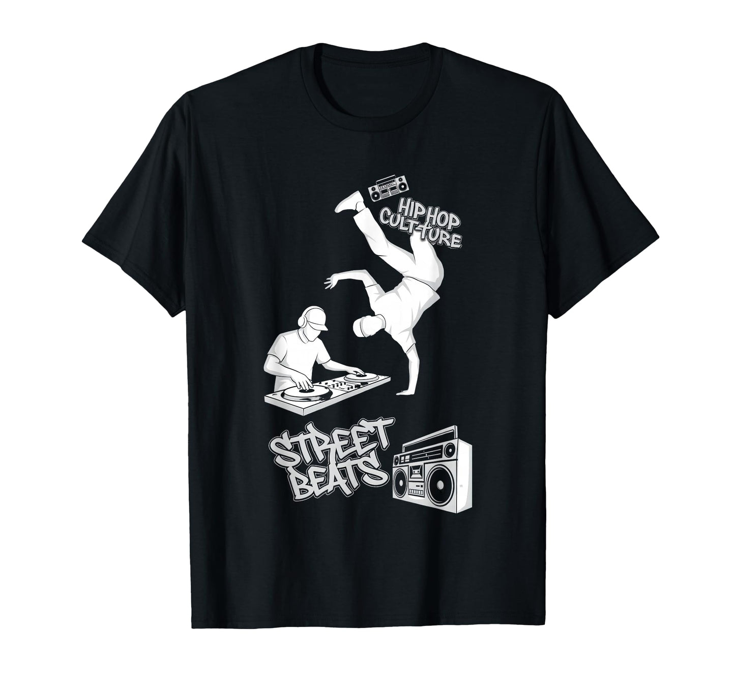 Hip Hop Black And White Old School Jams T-Shirt - Graphic Print Men Women - T-Shirt, Sweatshirt, Hoodie