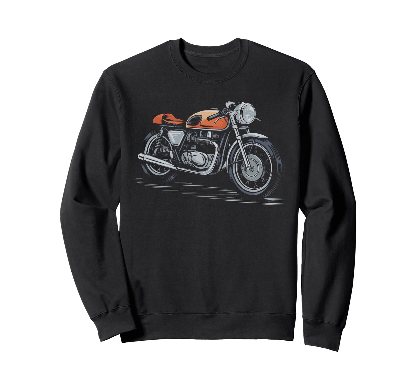 Motorcycle Front View Sketch Sweatshirt - Fun Novelty Design for Adults - T-Shirt, Sweatshirt, Hoodie
