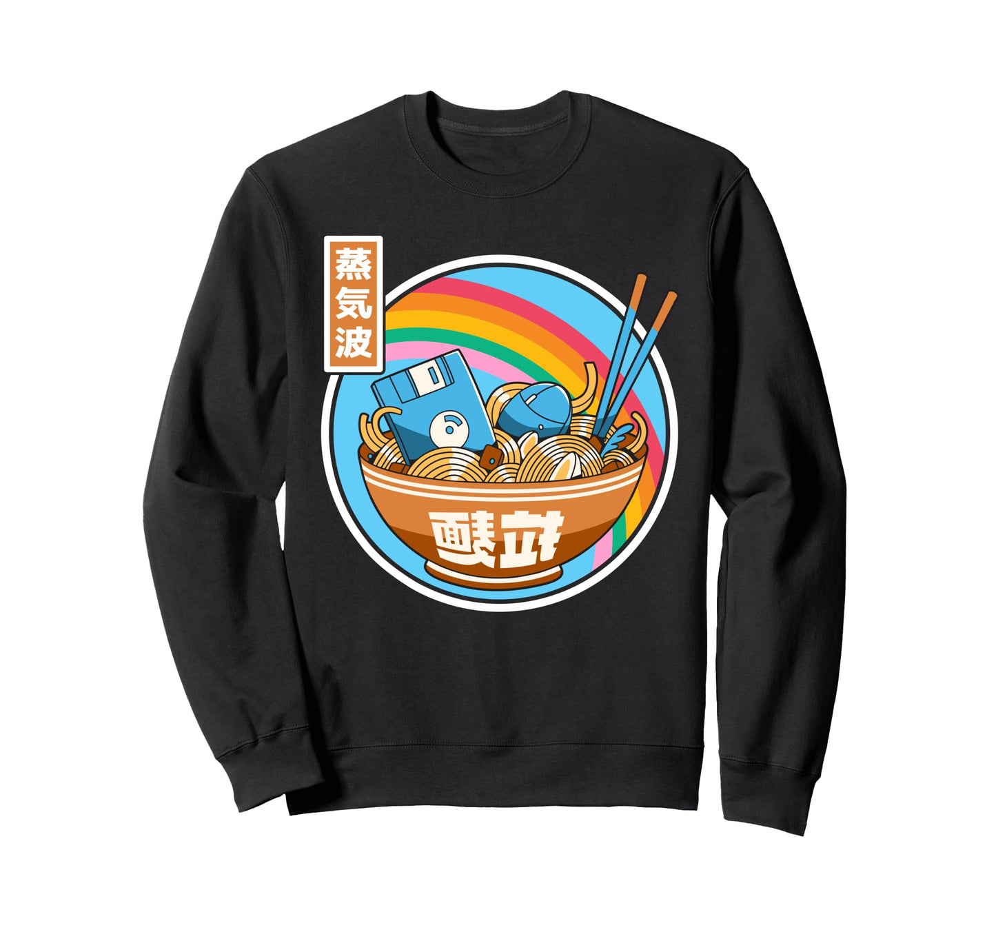 Digital Ramen Bowl Japan Pastel Sweatshirt - Casual Everyday Wear Unisex - T-Shirt, Sweatshirt, Hoodie