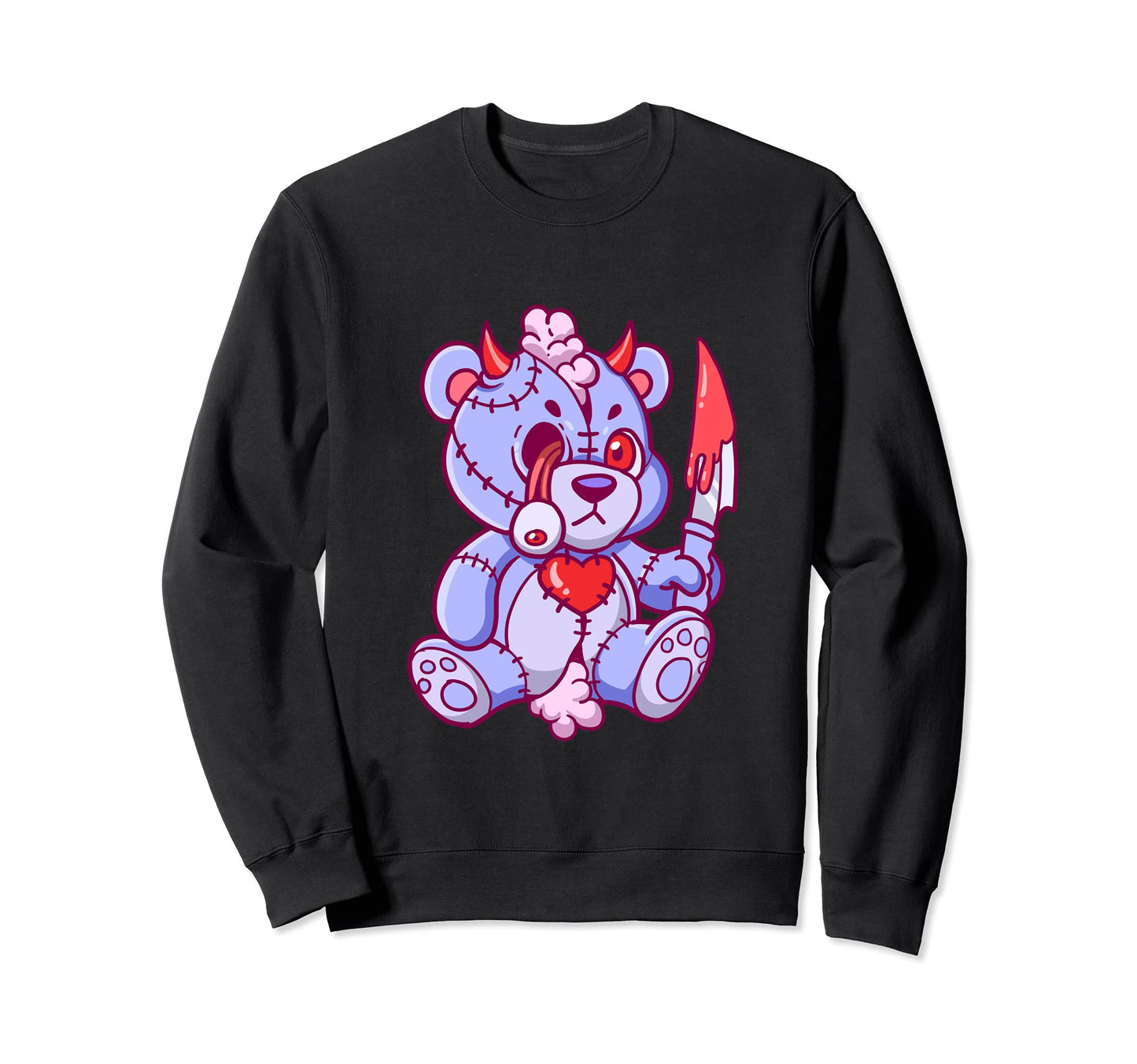 Goth Vaporwave Teddy Bear Aesthetic Sweatshirt - Fun Novelty Design Unisex - T-Shirt, Sweatshirt, Hoodie