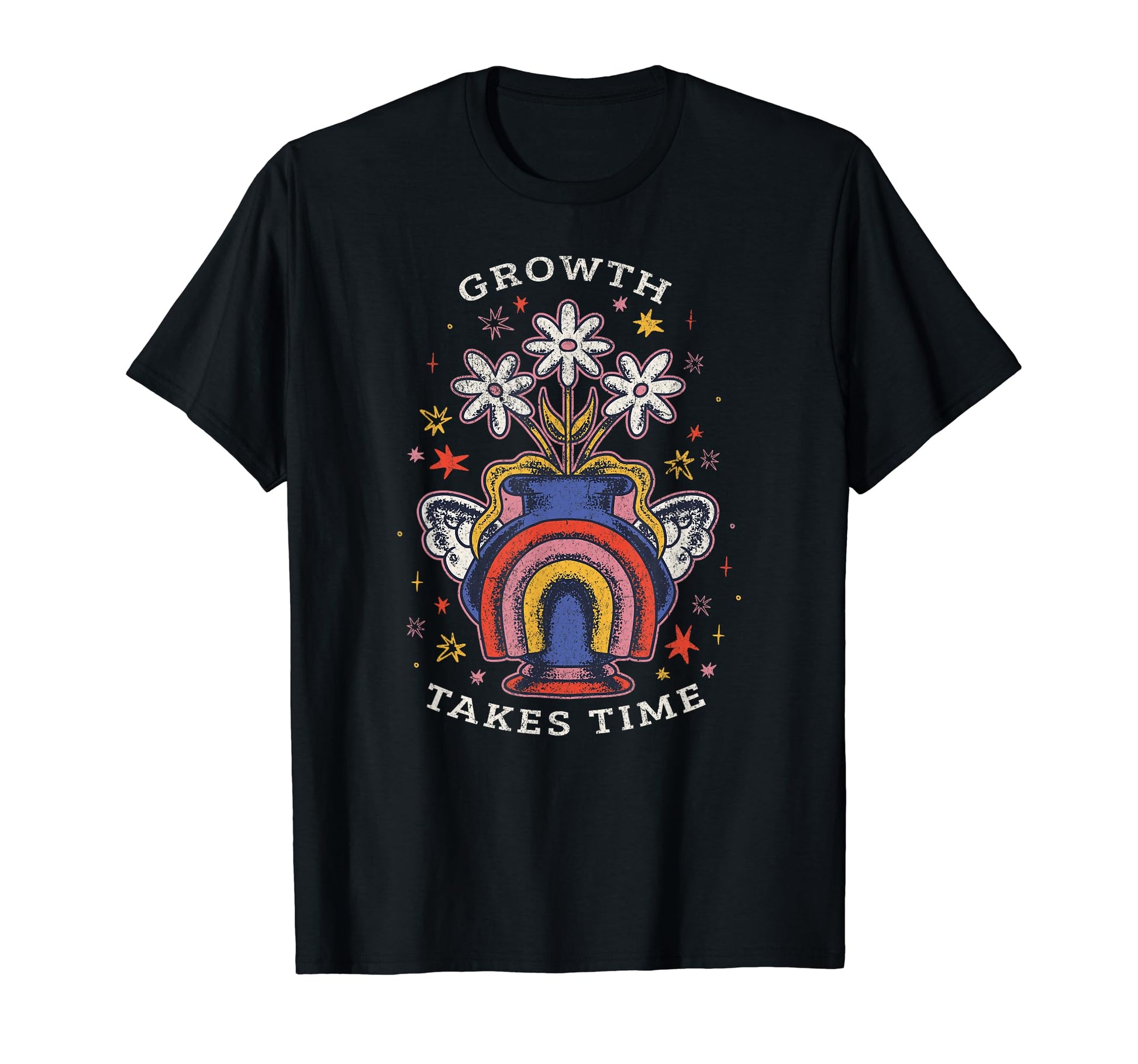 Growth Takes Time Motivation Positive T-Shirt - Custom Art Print Men Women - T-Shirt, Sweatshirt, Hoodie